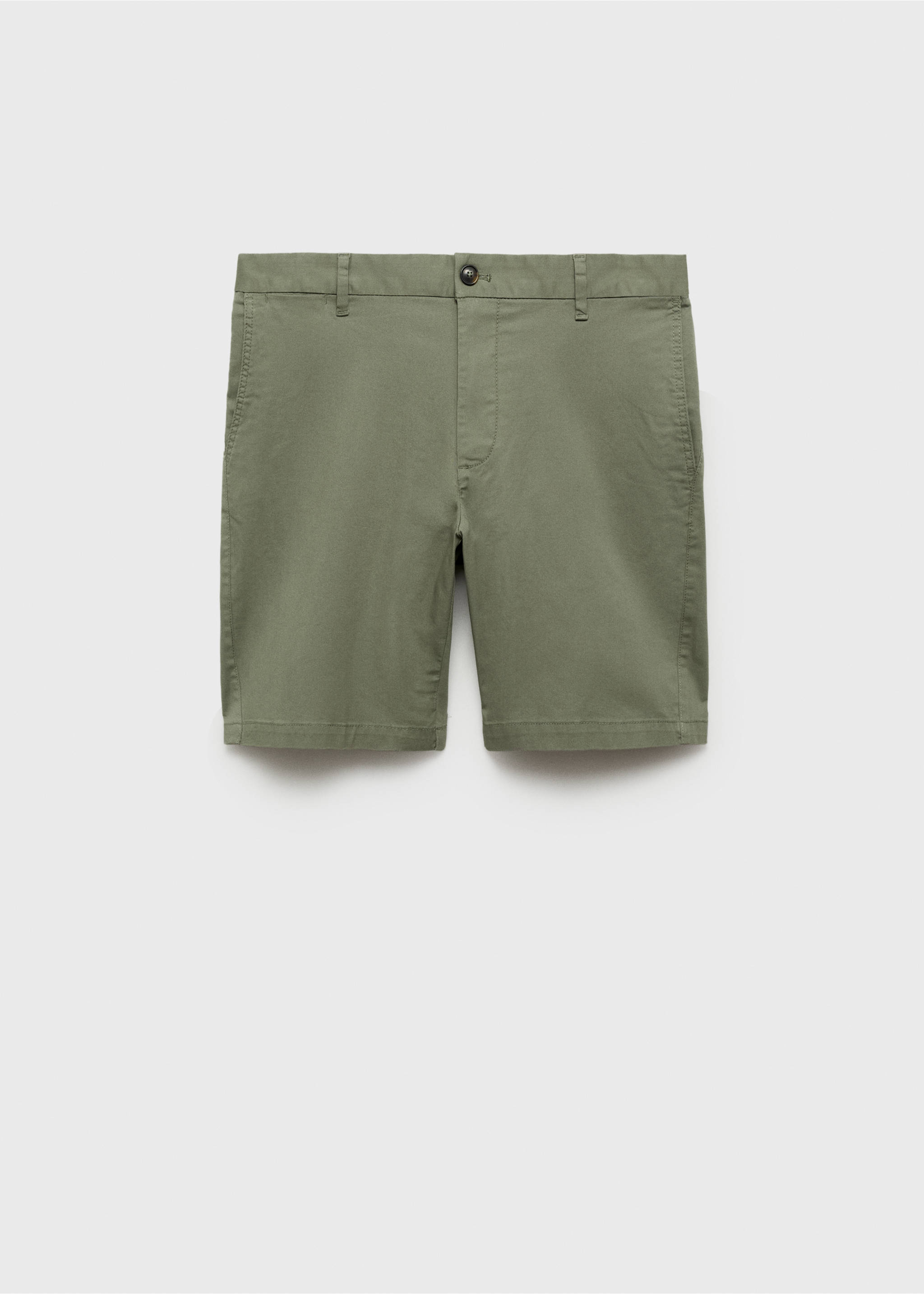 Bermuda slim-fit chino coton - Article sans modèle, Vert menthe. Ref: 17091141-00.