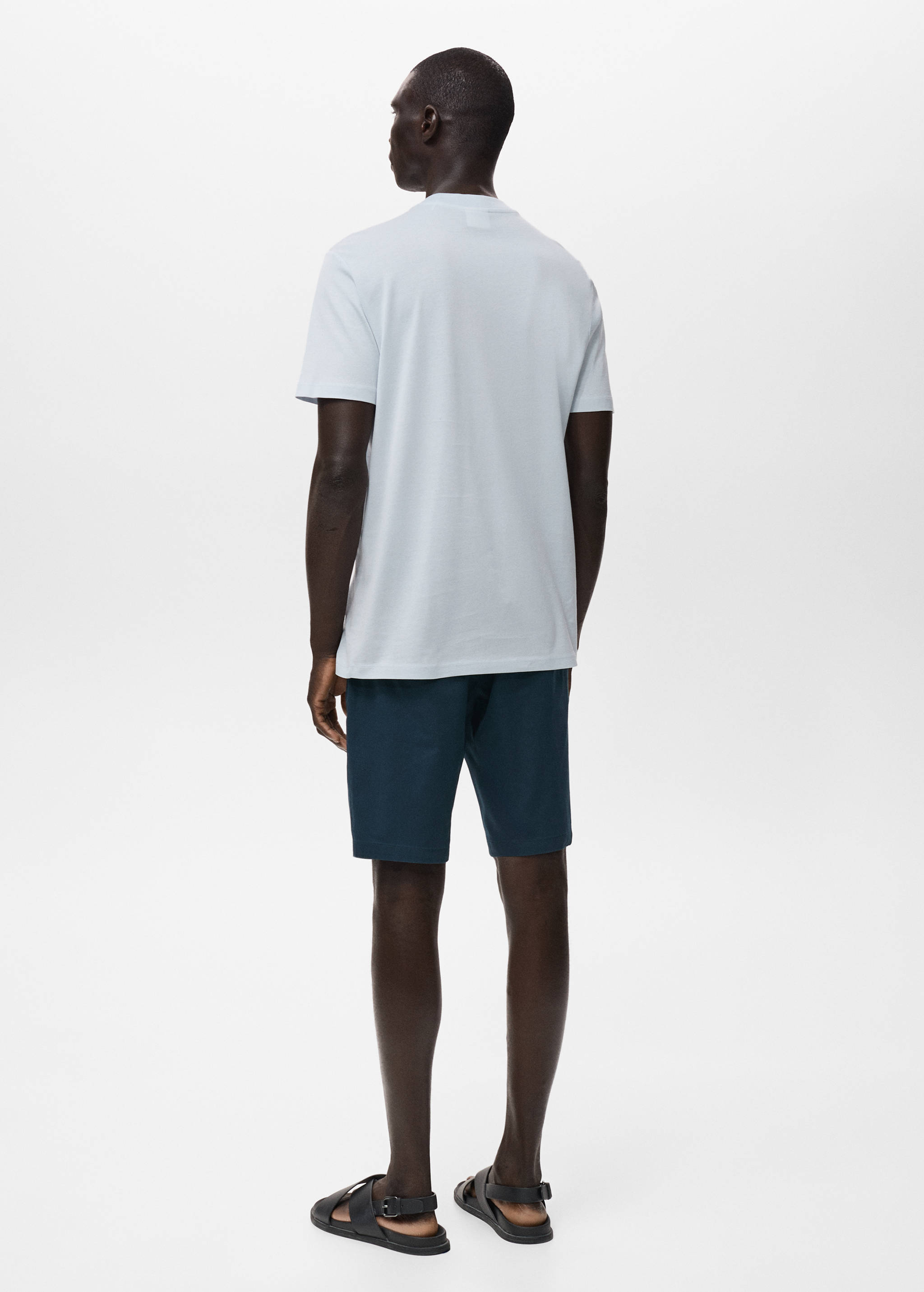 Slim-fit chino cotton bermuda shorts - Reverse of the article