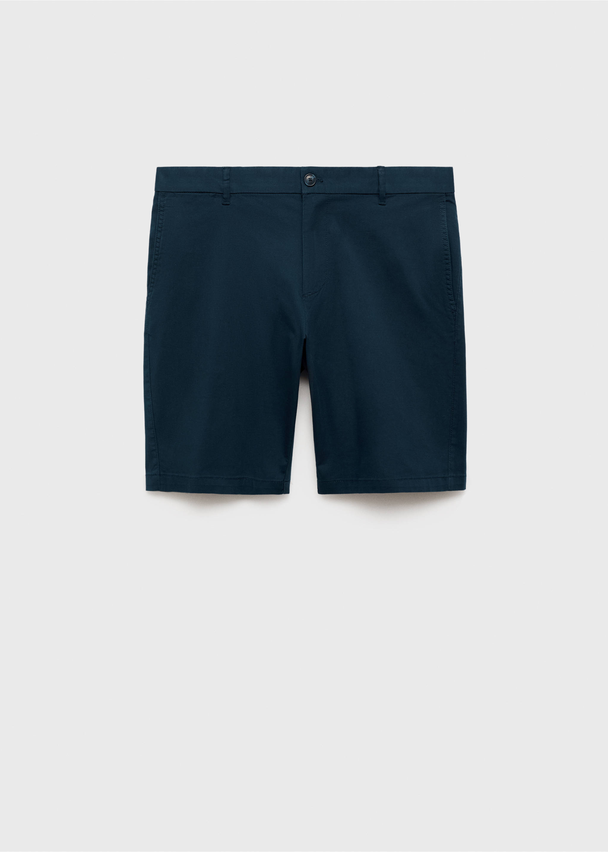 Slim-Fit-Bermudashorts im Chino-Stil aus Baumwolle - Artikel ohne Model, Dunkles Marineblau. Ref: 17091141-00.