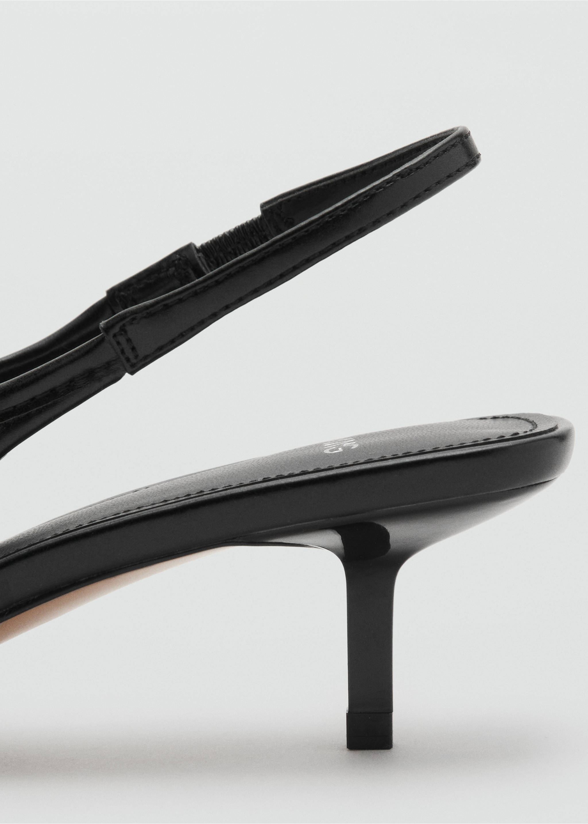 Mesh buckle stiletto-heeled shoes - Details of the article 1, Black. Ref: 17091142-00.
