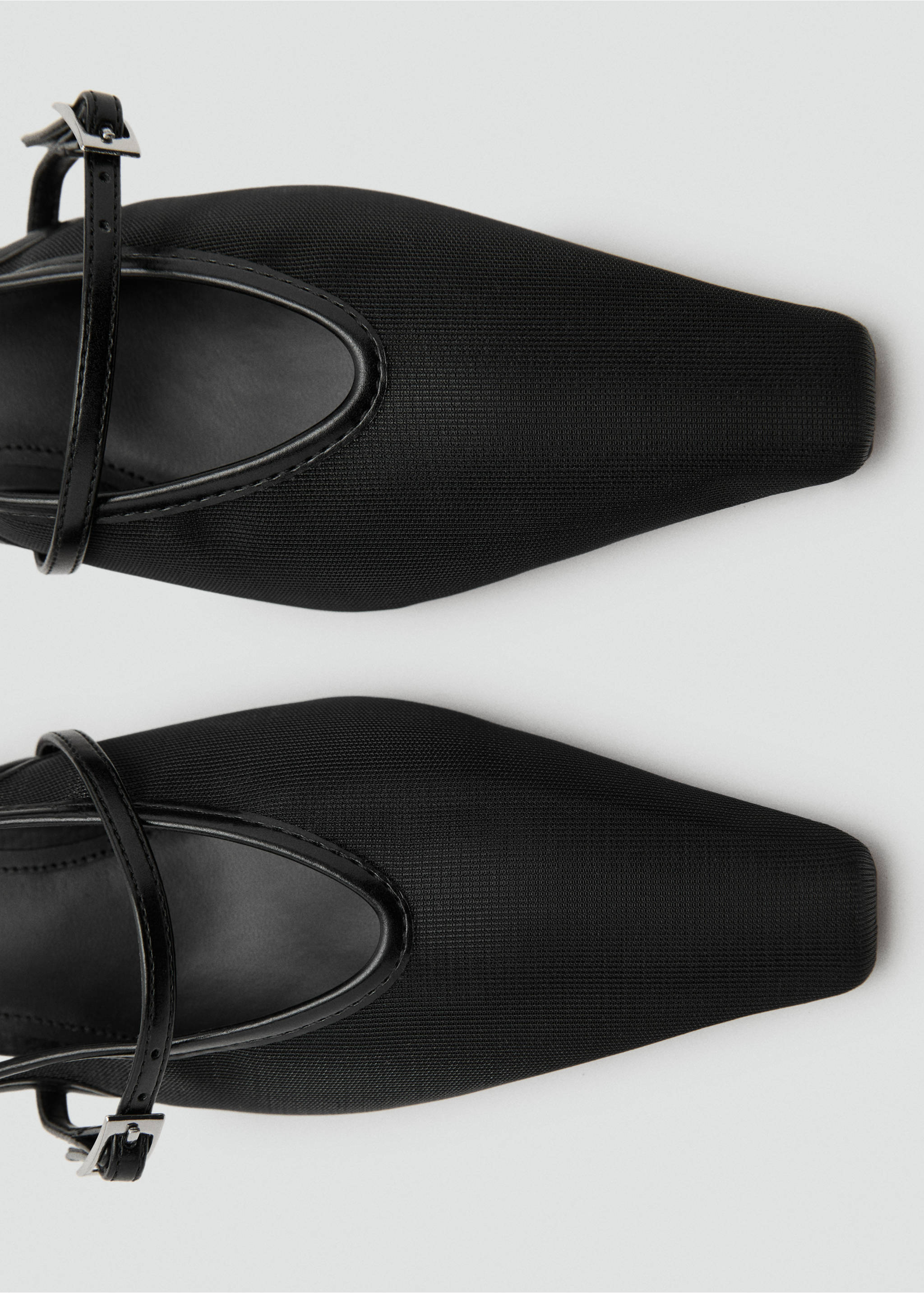 Mesh buckle stiletto-heeled shoes - Details of the article 2, Black. Ref: 17091142-00.