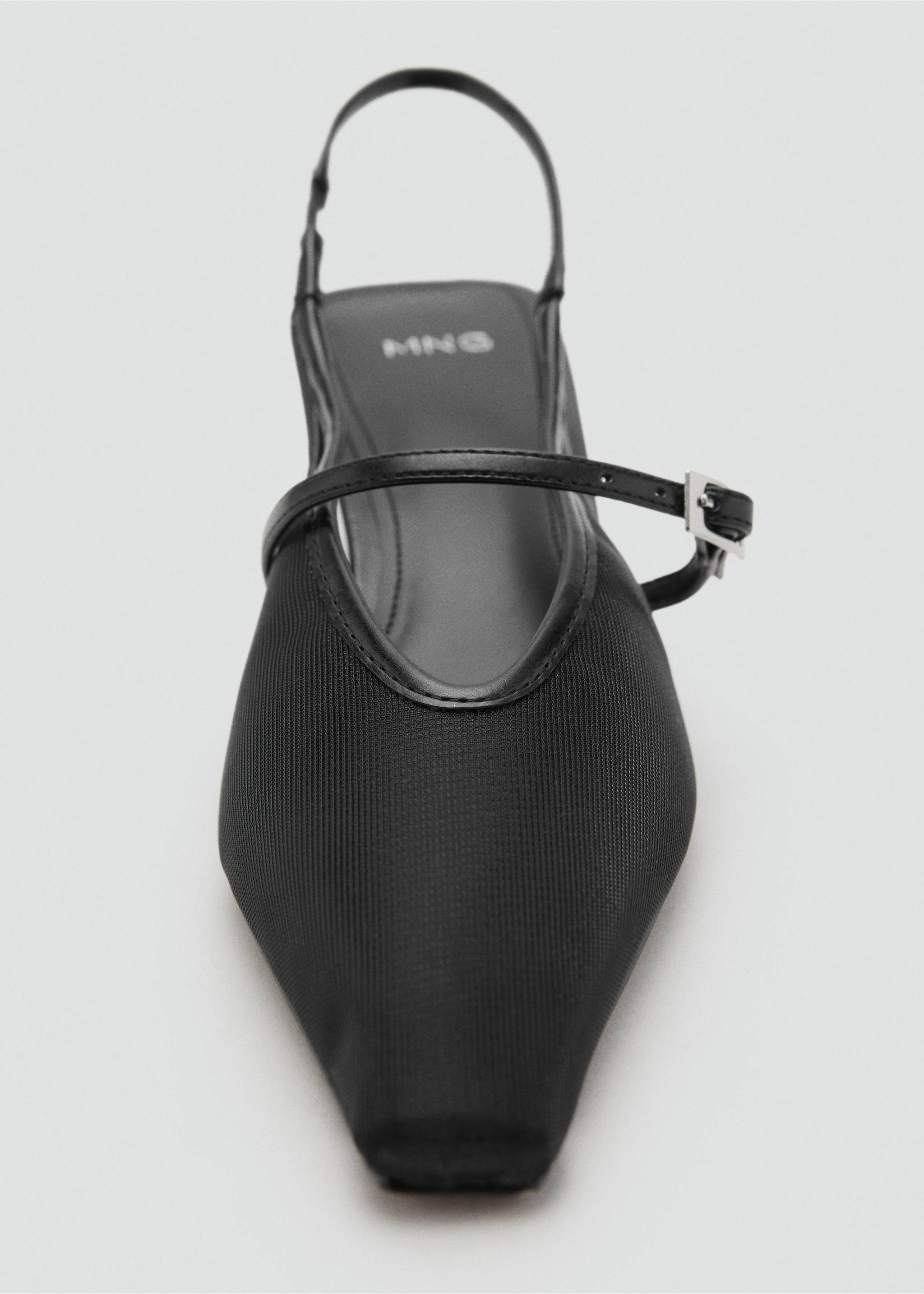 Mesh buckle stiletto-heeled shoes - Details of the article 3, Black. Ref: 17091142-00.