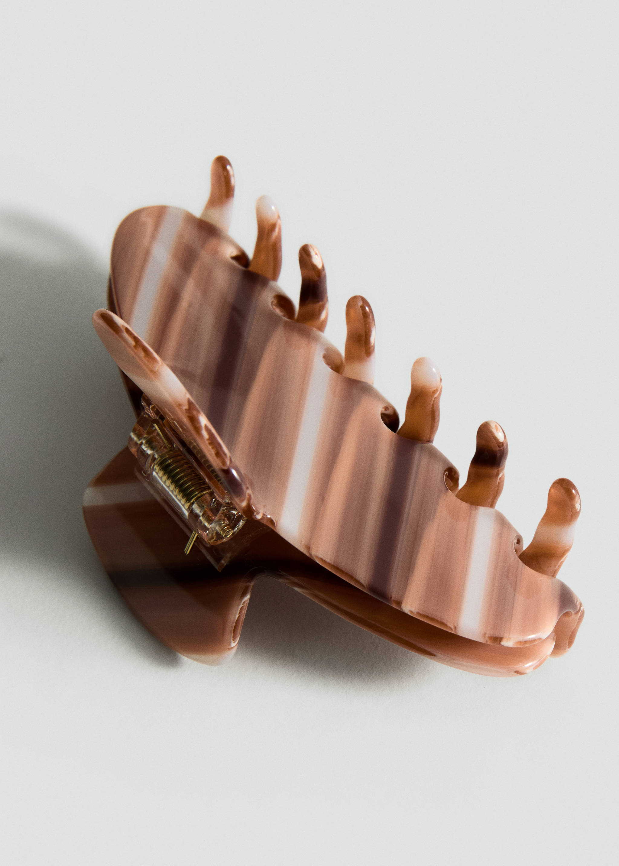 Τσιμπιδάκι μαλλιών δίχρωμο ριγέ - Μεσαίο πλάνο