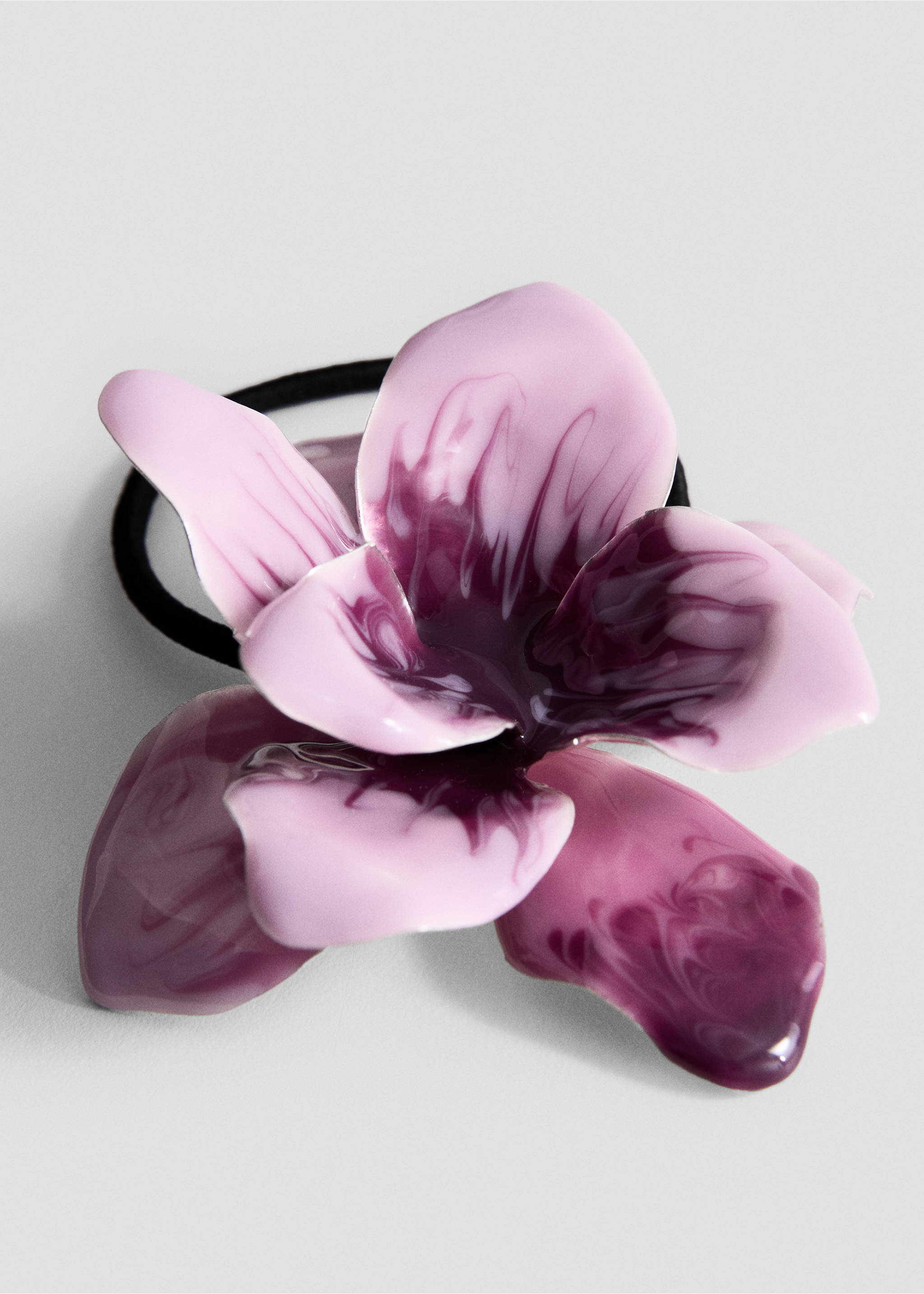 Maxi-flower hair tie - Medium plane, Pink. Ref: 17091144-00.