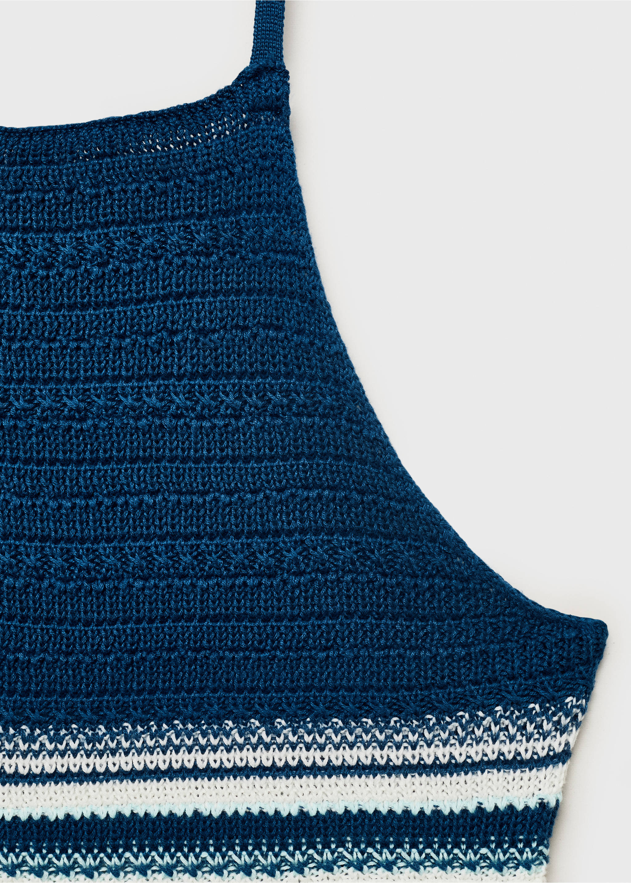 Robe crochet emmanchures américaines - Détail de l'article 0, Bleu marine. Ref: 17091145-00.