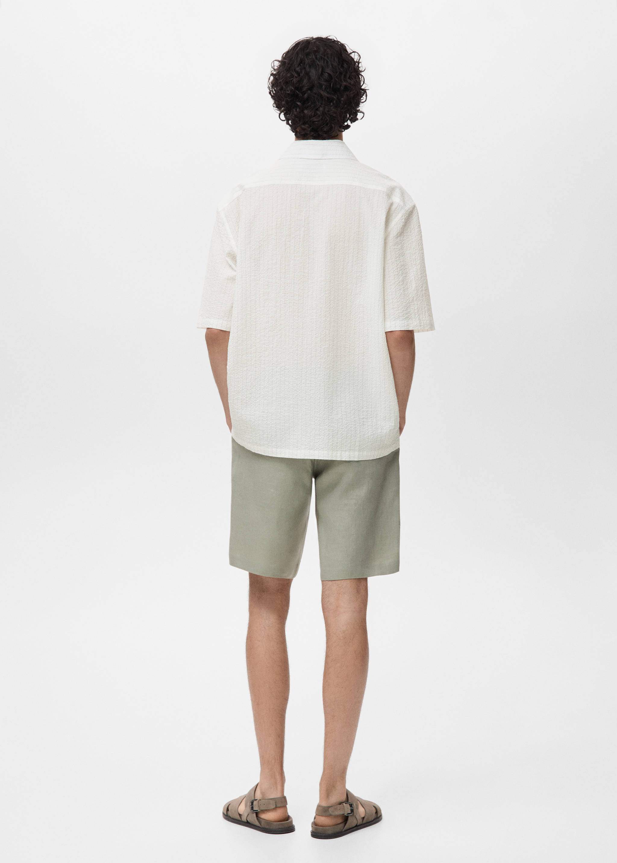 Chemise rayures tennis effet froissé - Verso de l’article