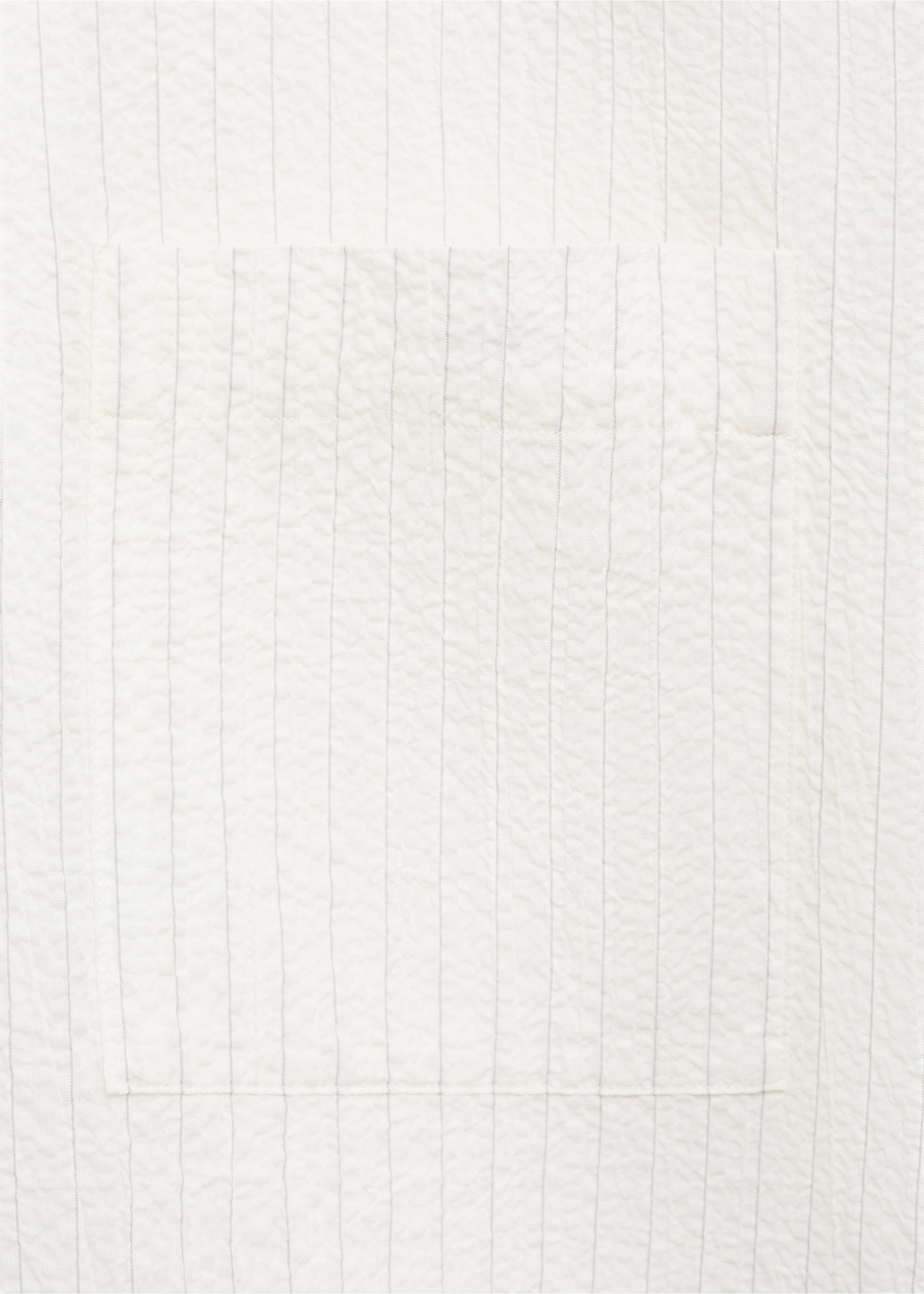 Chemise rayures tennis effet froissé - Détail de l'article 0, Blanc cassé. Ref: 17091146-00.