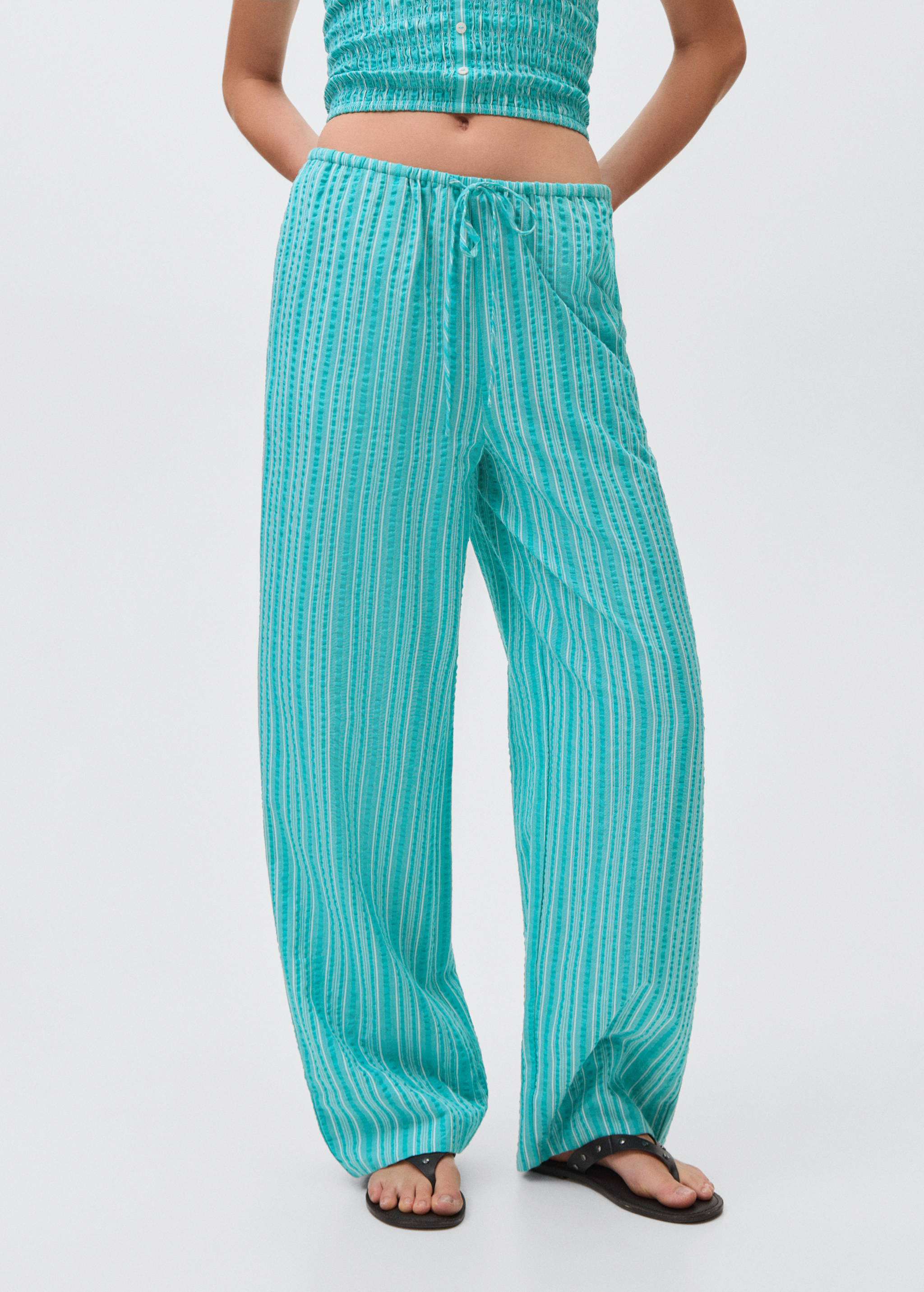 Striped bow trousers - Details of the article 6