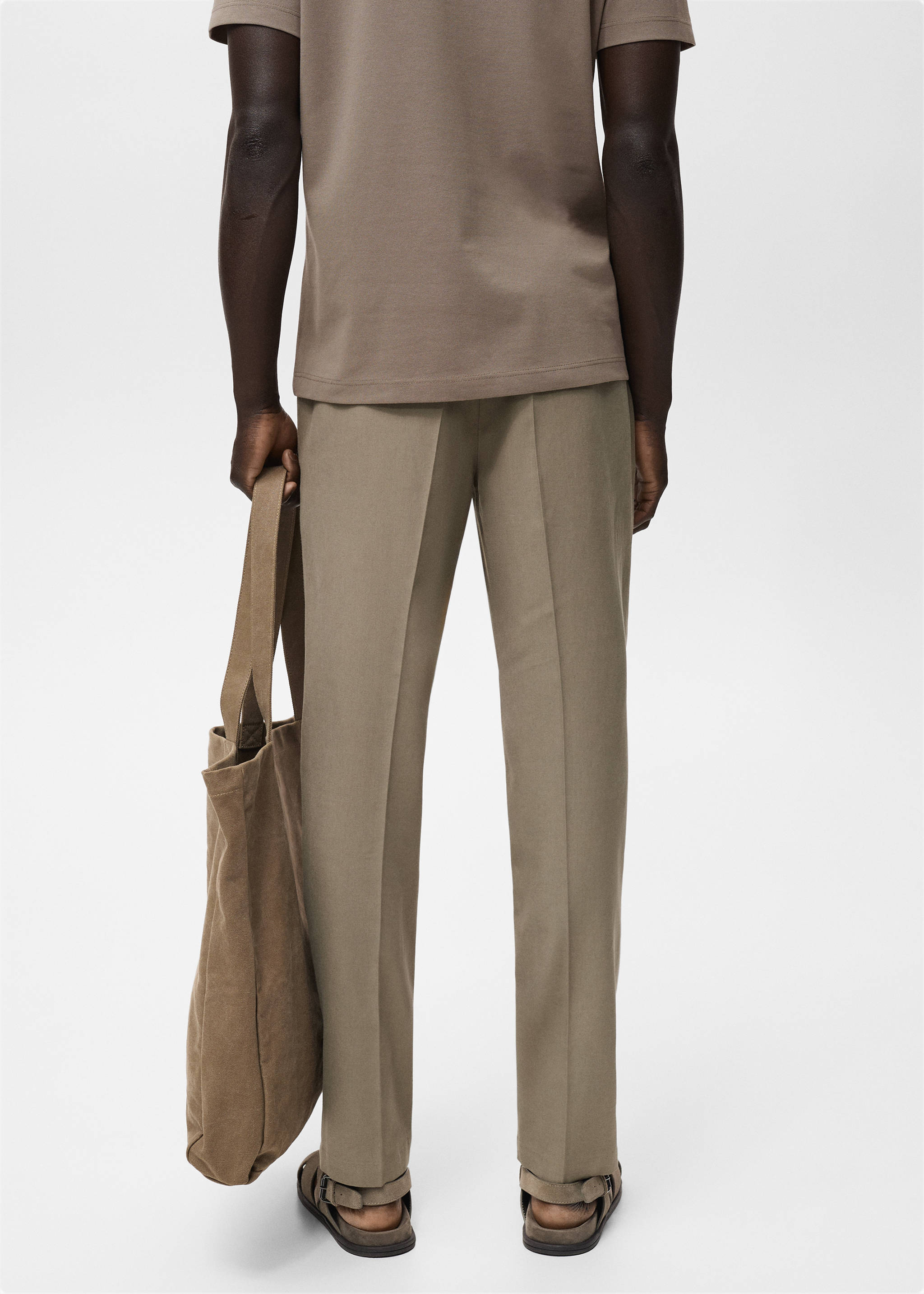 Pantalons cotó tapered crop - Revers de l'article