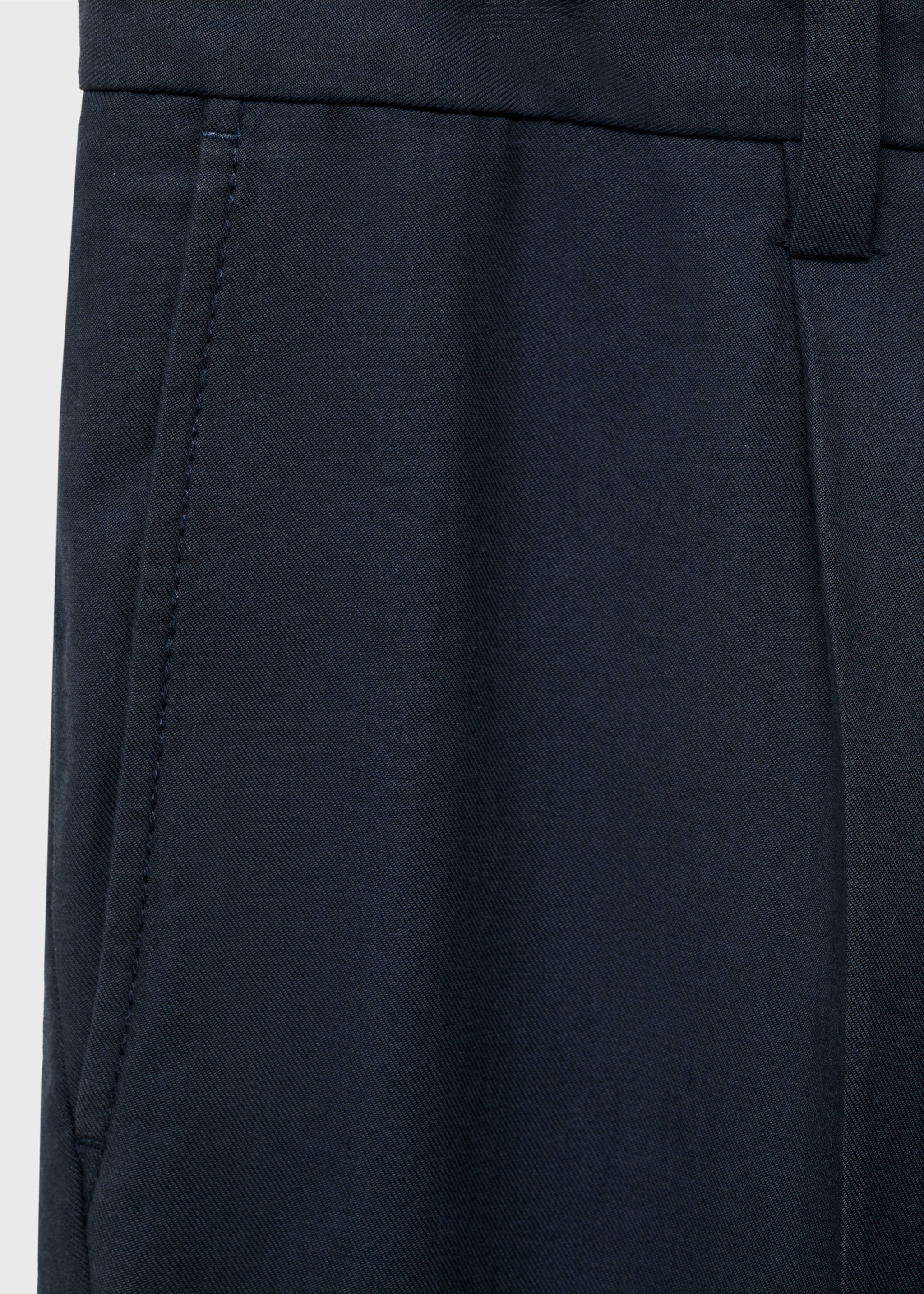 Pantalons cotó tapered crop - Detall de l'article 8, Blau marí. Ref: 17091148-00.