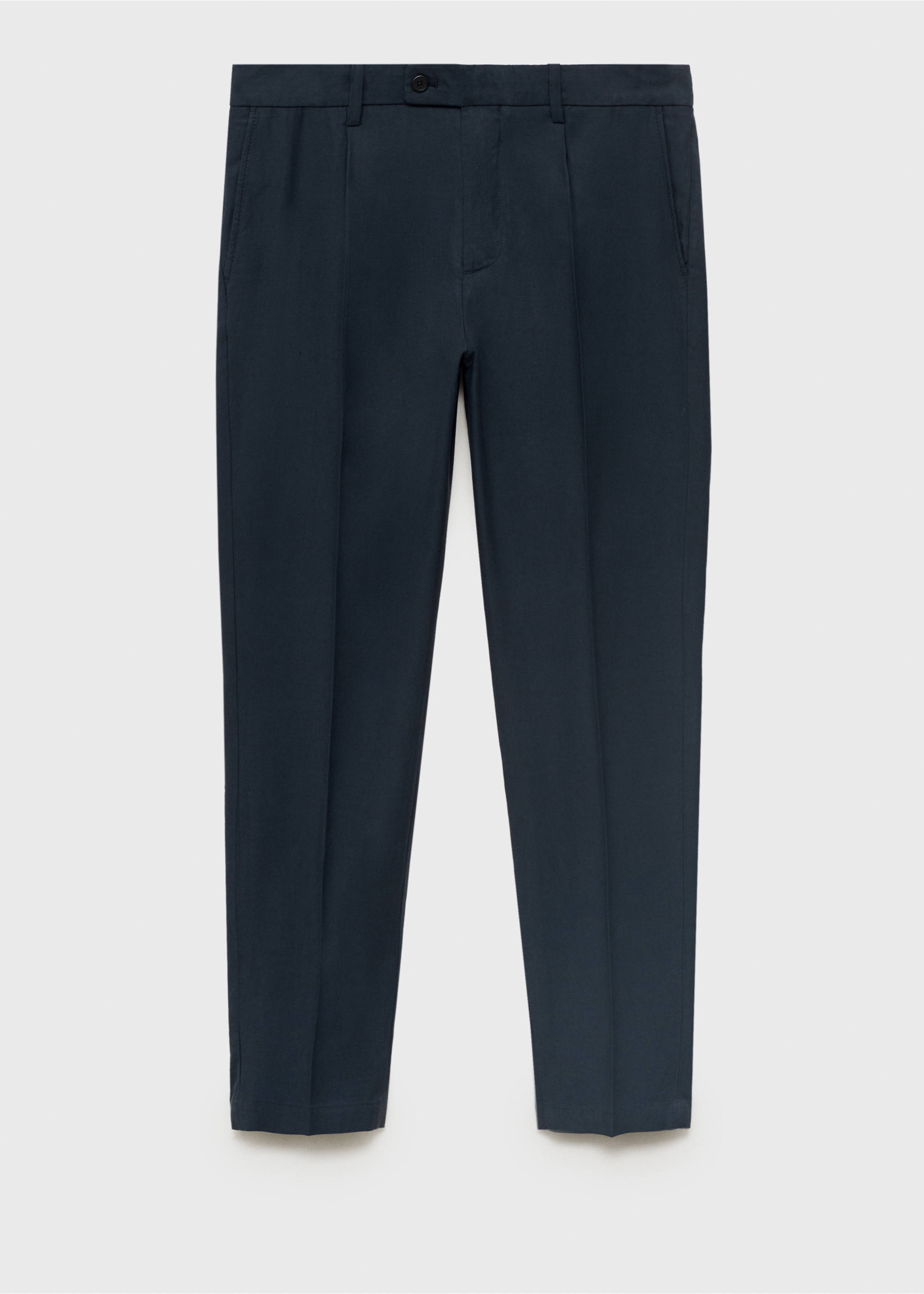 Pantalons cotó tapered crop - Article sense model, Blau marí. Ref: 17091148-00.