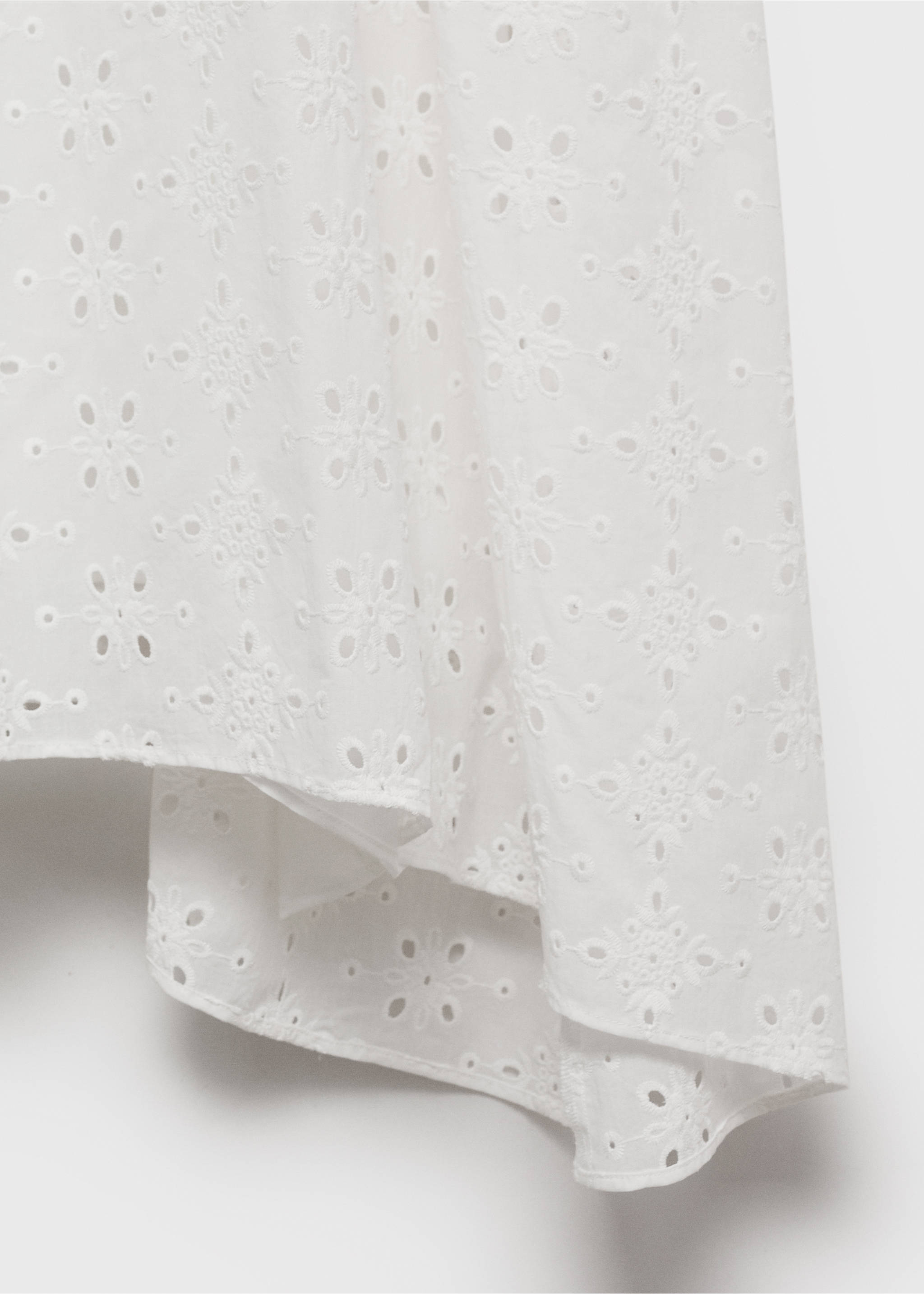 Die-cut midi-dress - Details of the article 0, White. Ref: 17091149-00.