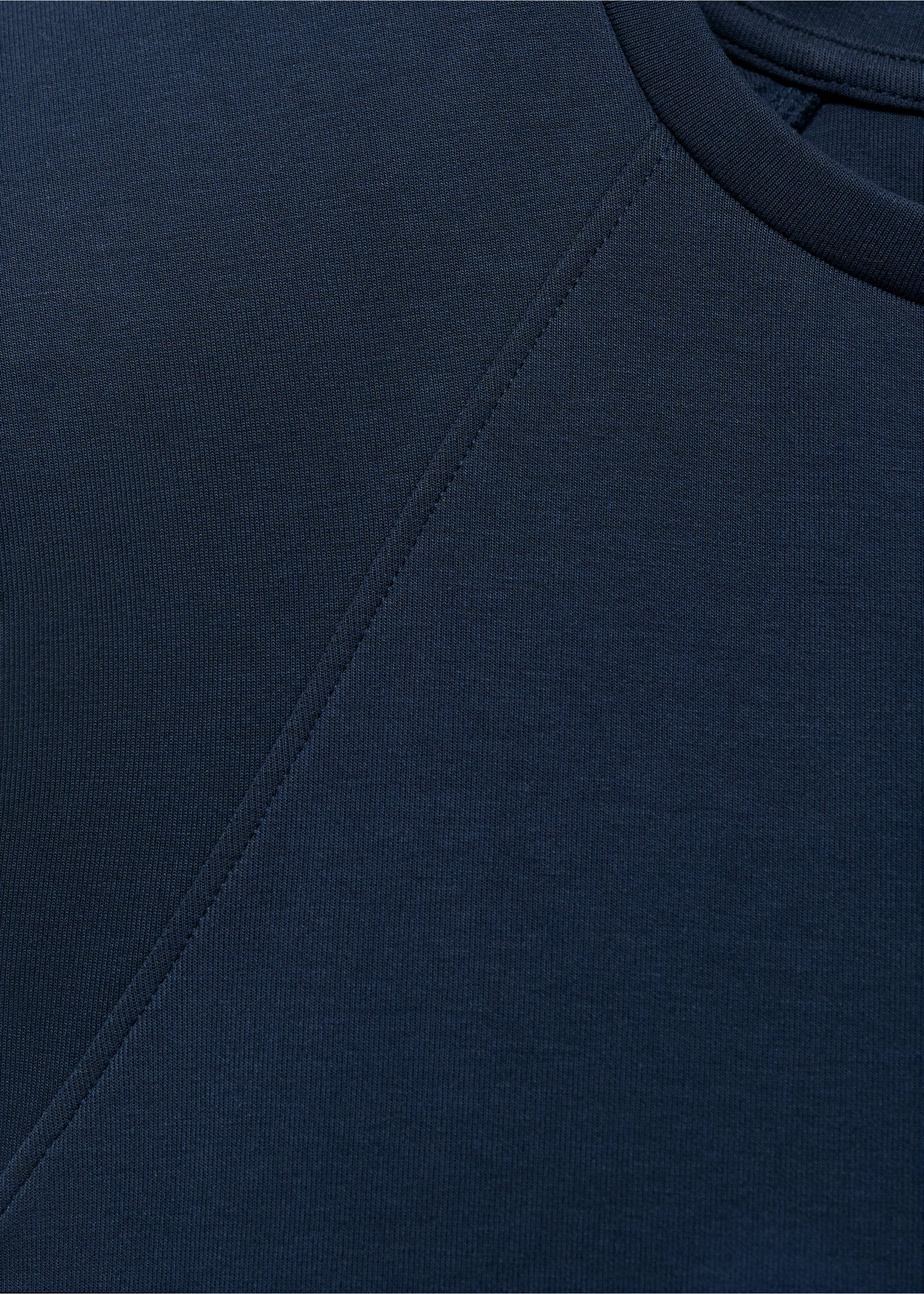 Combined fabric midi-dress - Details of the article 8, Navy. Ref: 17091150-00.