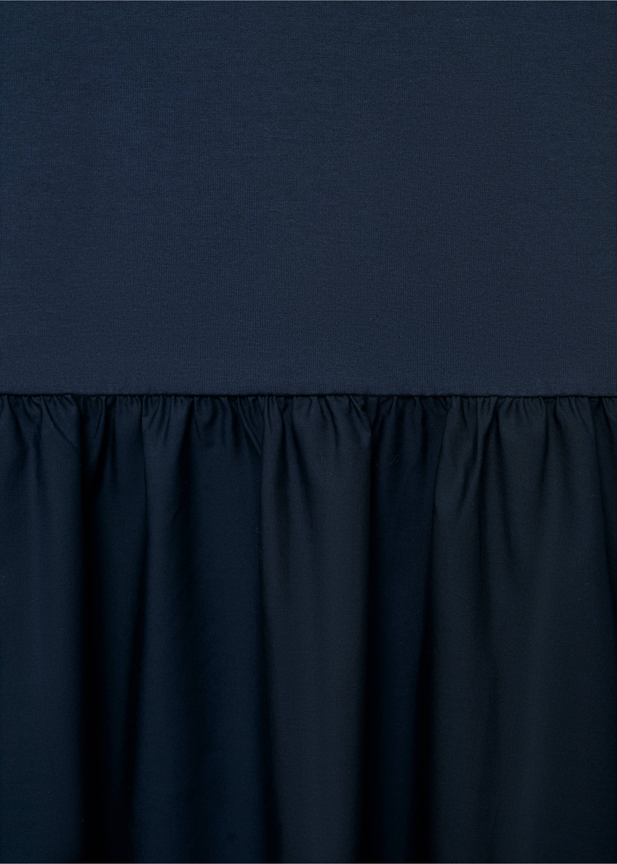 Combined fabric midi-dress - Details of the article 0, Navy. Ref: 17091150-00.