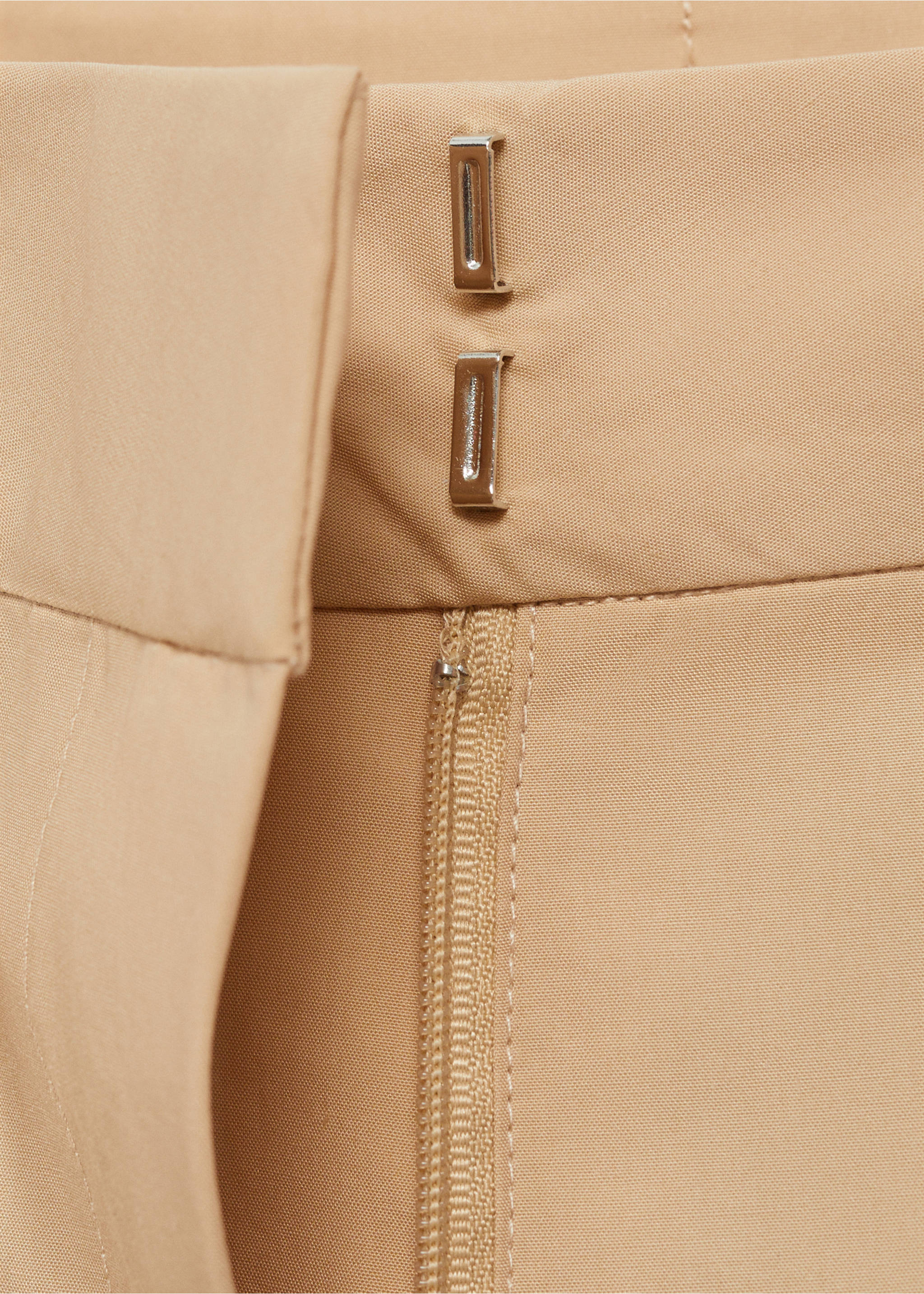 Straight-cut crop trousers - Details of the article 8, Medium Brown. Ref: 17091151-00.