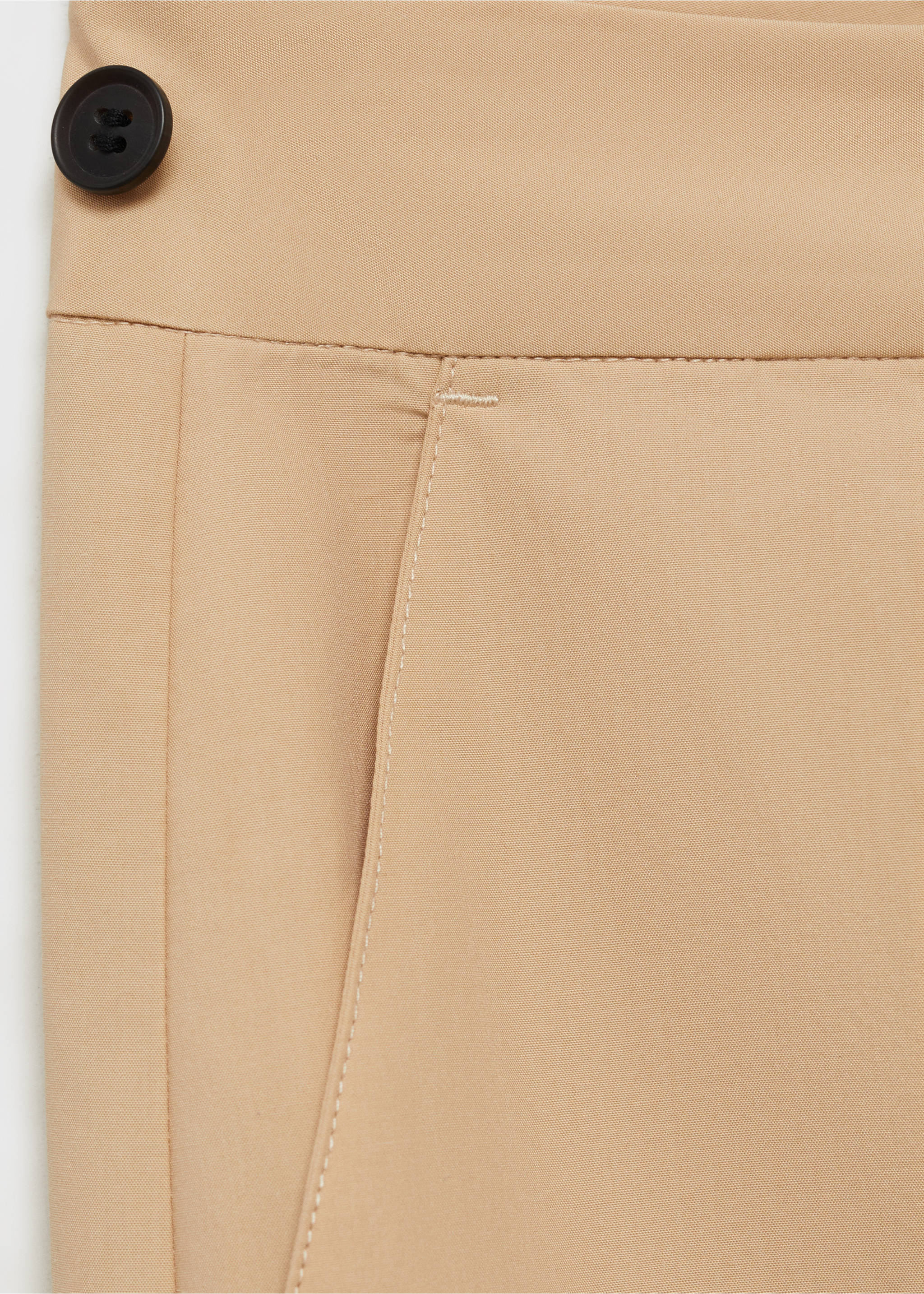 Straight-cut crop trousers - Details of the article 0, Medium Brown. Ref: 17091151-00.