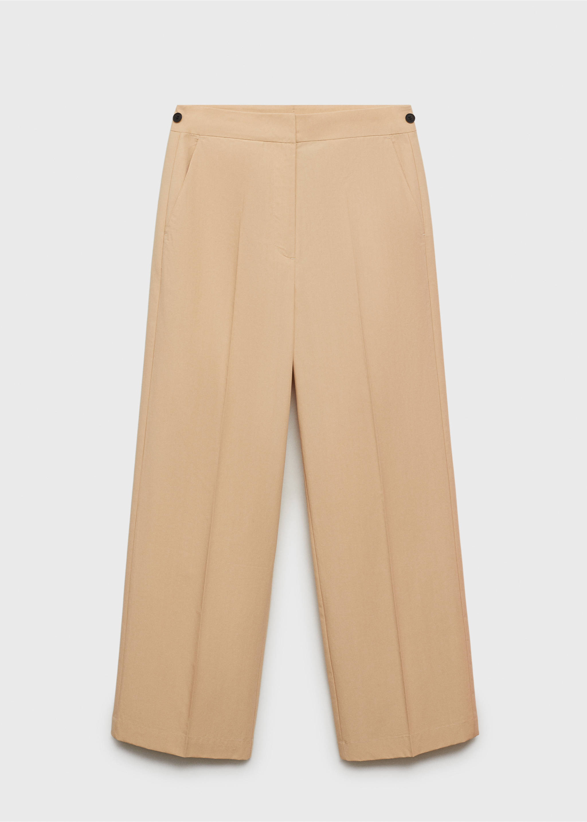 Crop straight-fit broek - Artikel zonder model, Middenbruin. Ref: 17091151-00.