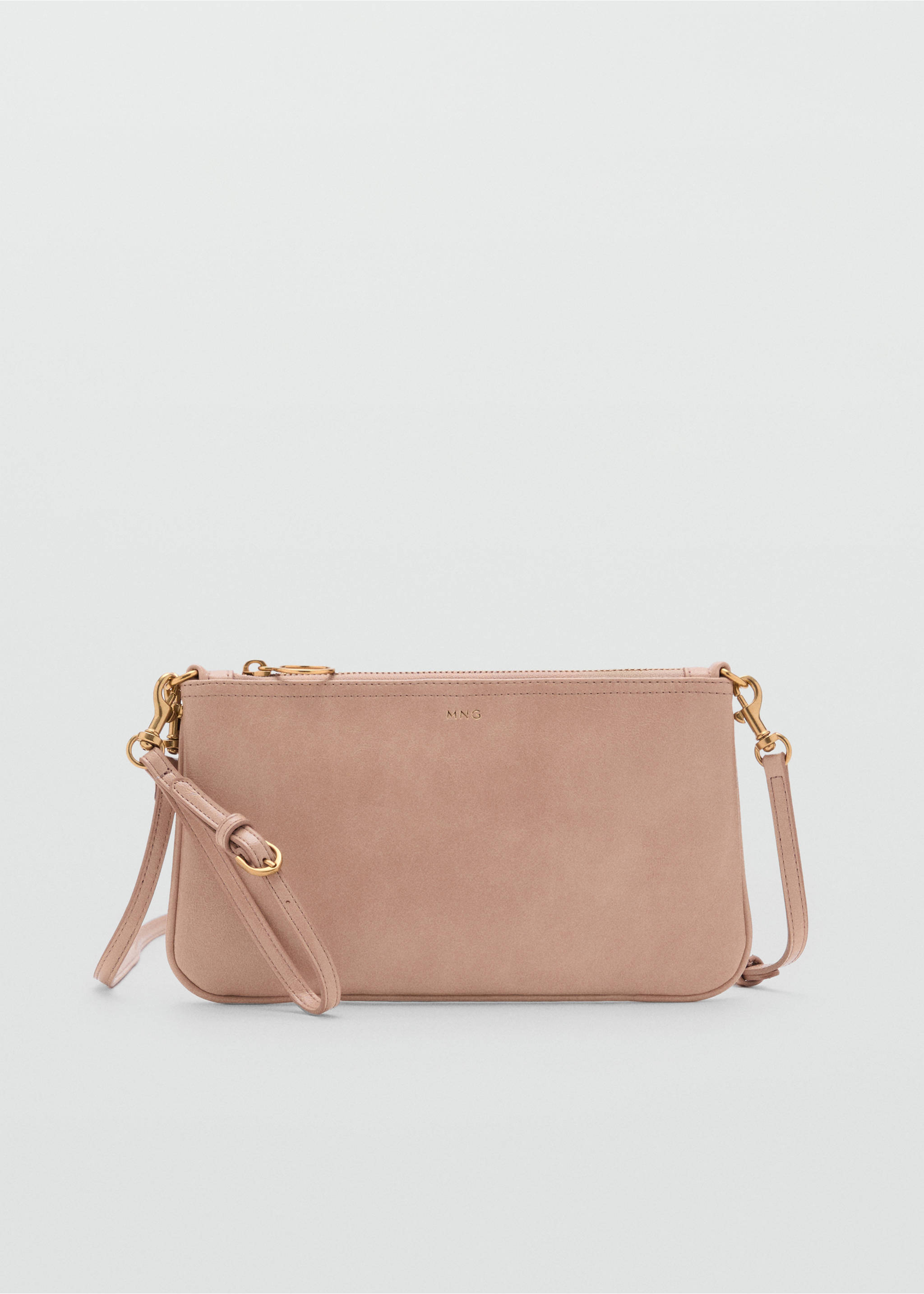 Pebble-effect pochette - Article without model, Pastel Pink. Ref: 17091153-00.
