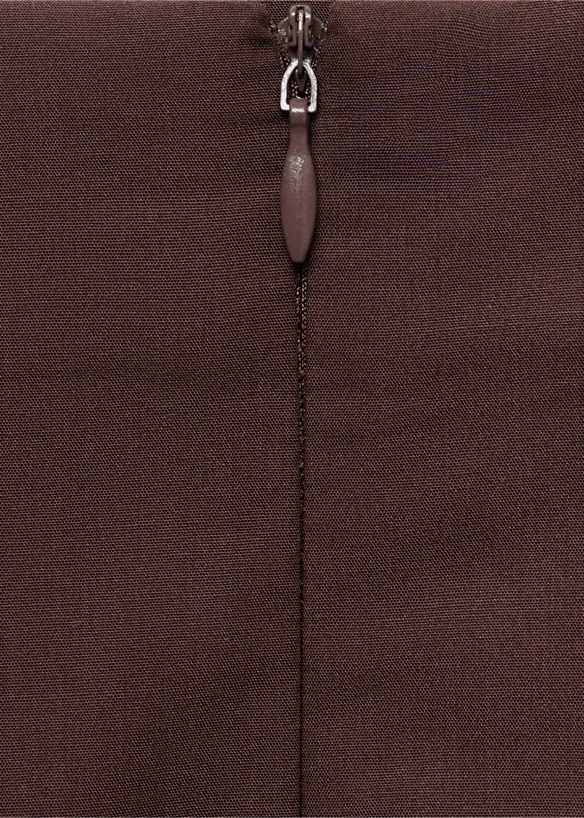 Jupe midi à plis - Détail de l'article 0, Marron. Ref: 17091154-00.