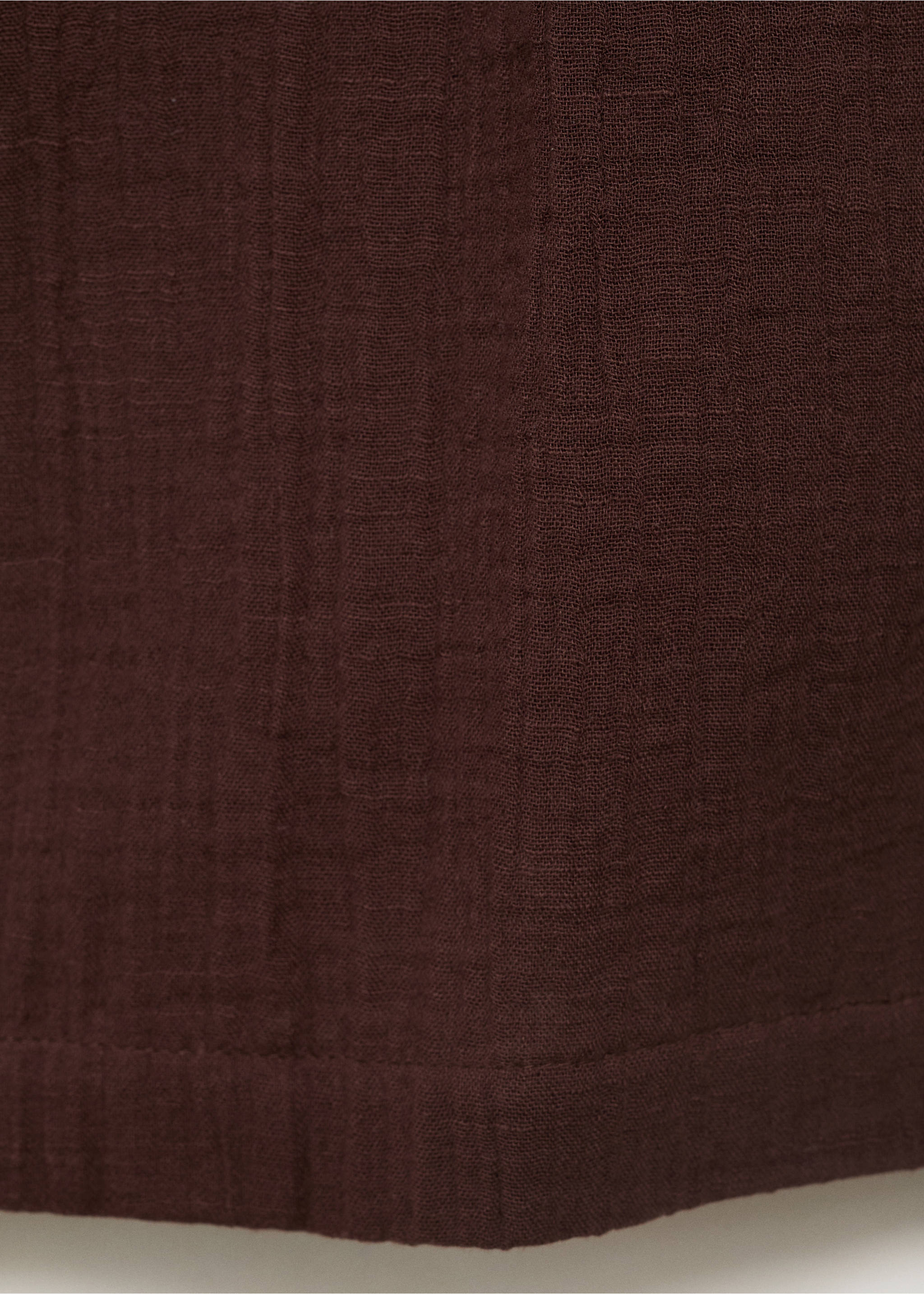 Cotton shorts with drawstring - Details of the article 0, Chocolate. Ref: 17091158-00.