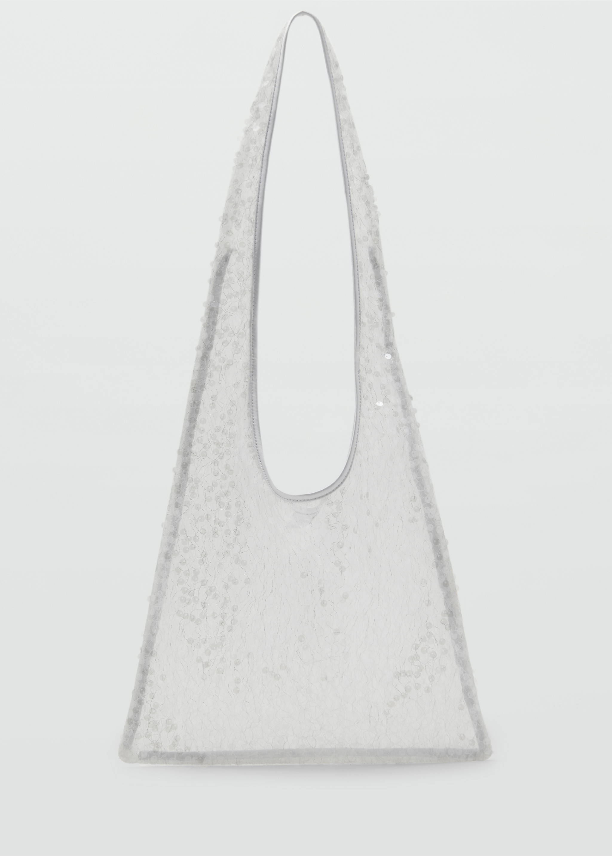 Sequinned shoulder bag - Article without model, White. Ref: 17091164-00.