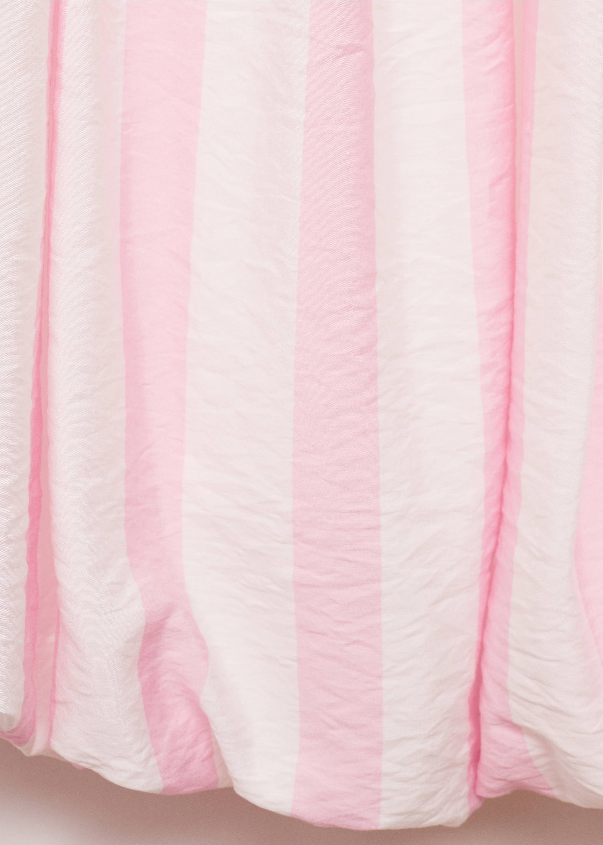 Striped balloon dress - Details of the article 0, Pastel Pink. Ref: 17091168-00.