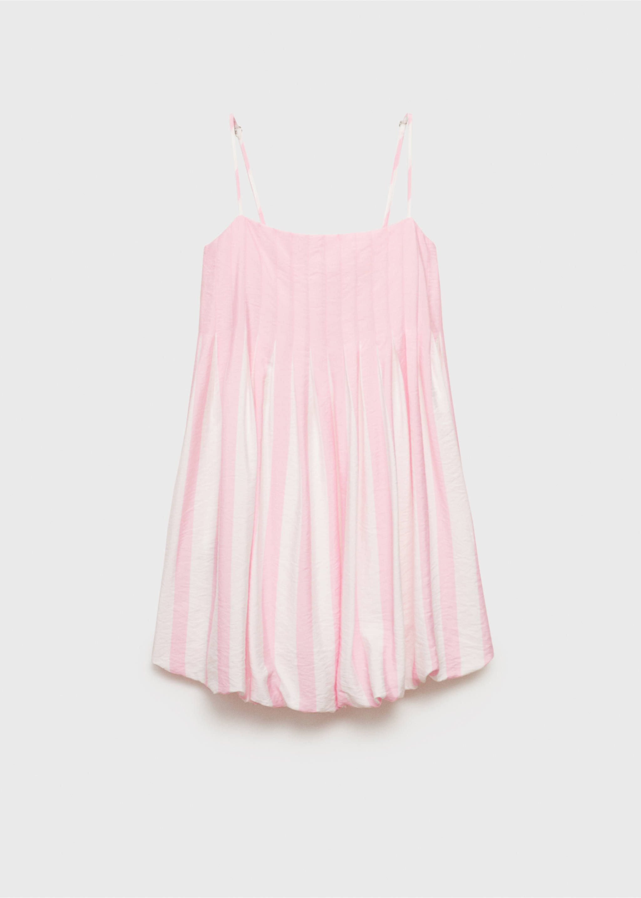 Striped balloon dress - Article without model, Pastel Pink. Ref: 17091168-00.