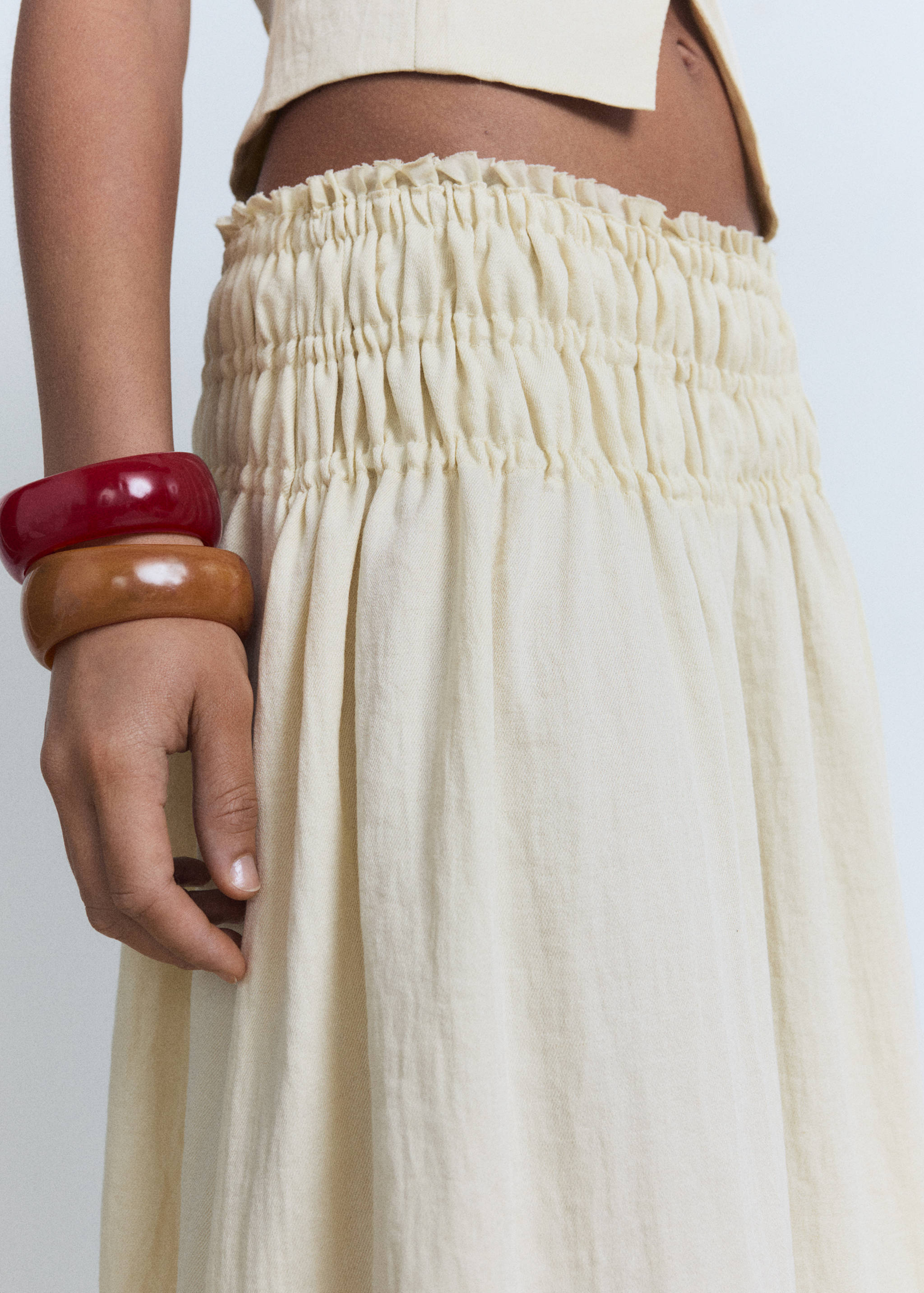 Falda larga panel fruncido - Detalle del artículo 1