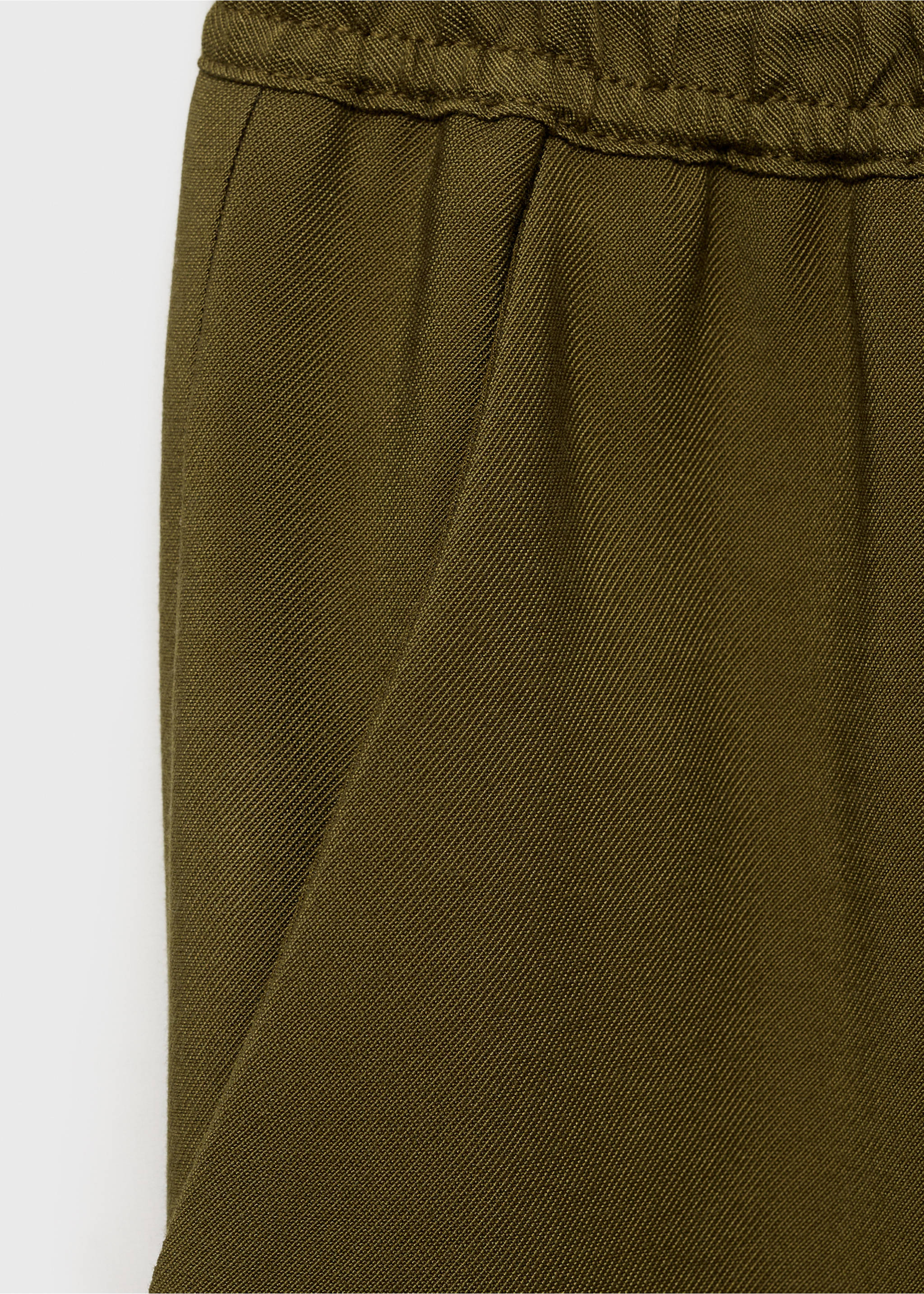 Byxa i följsamt tyg med dragsko - Detaljer om artikeln 0, Khaki. Ref: 17091171-00.