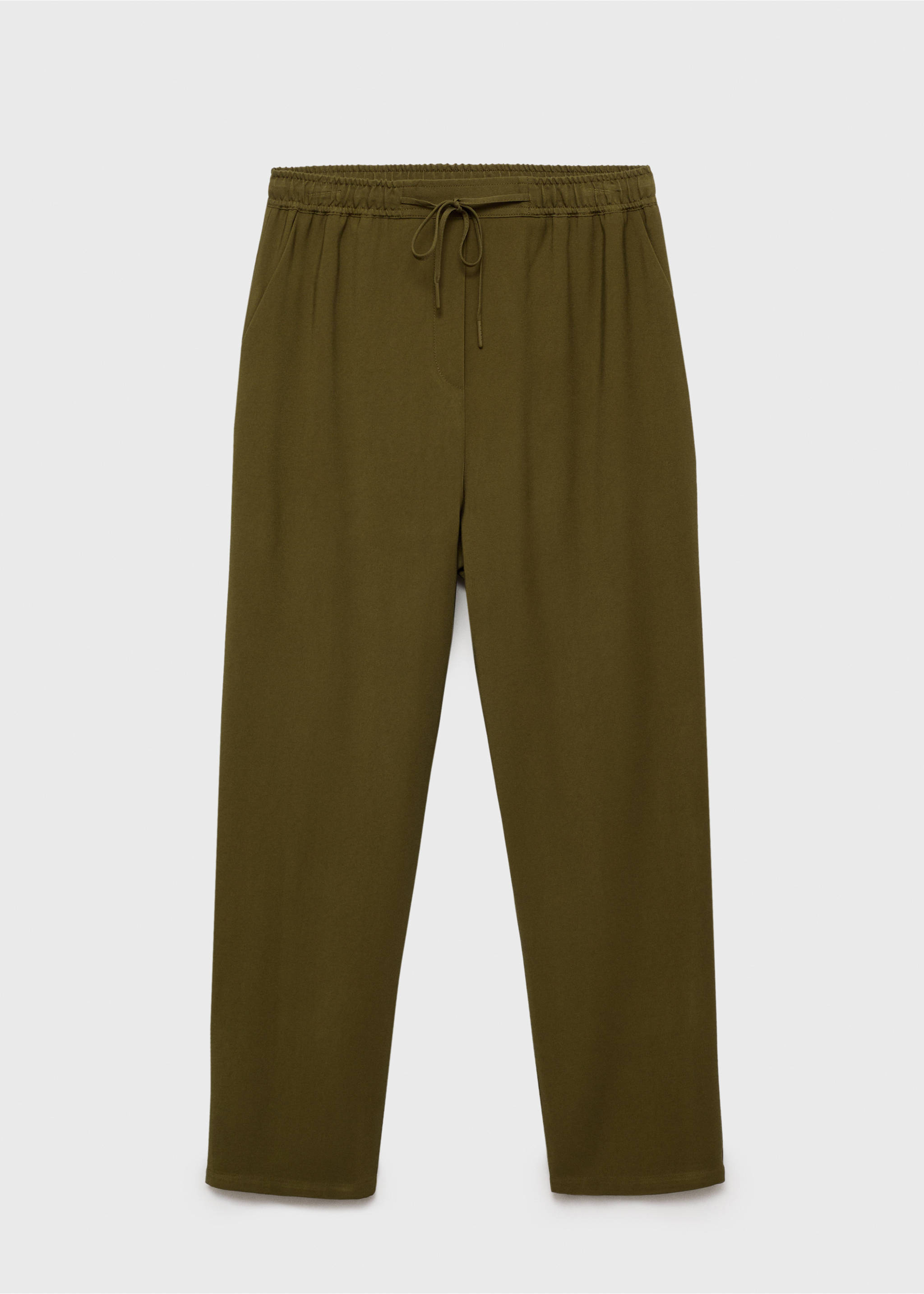 Pantalon fluide cordon - Article sans modèle, Kaki. Ref: 17091171-00.
