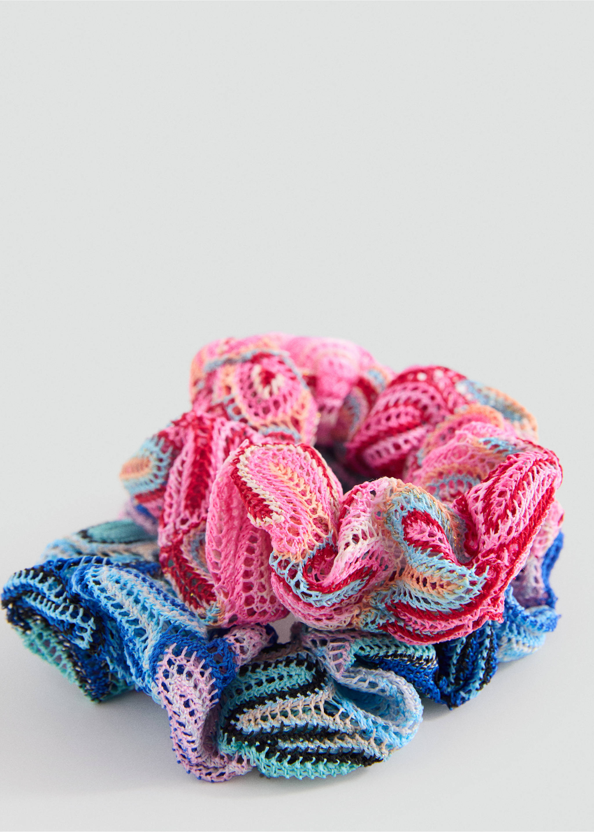 Pack of 2 hair scrunchies - Medium plane, Blue. Ref: 17091172-00.