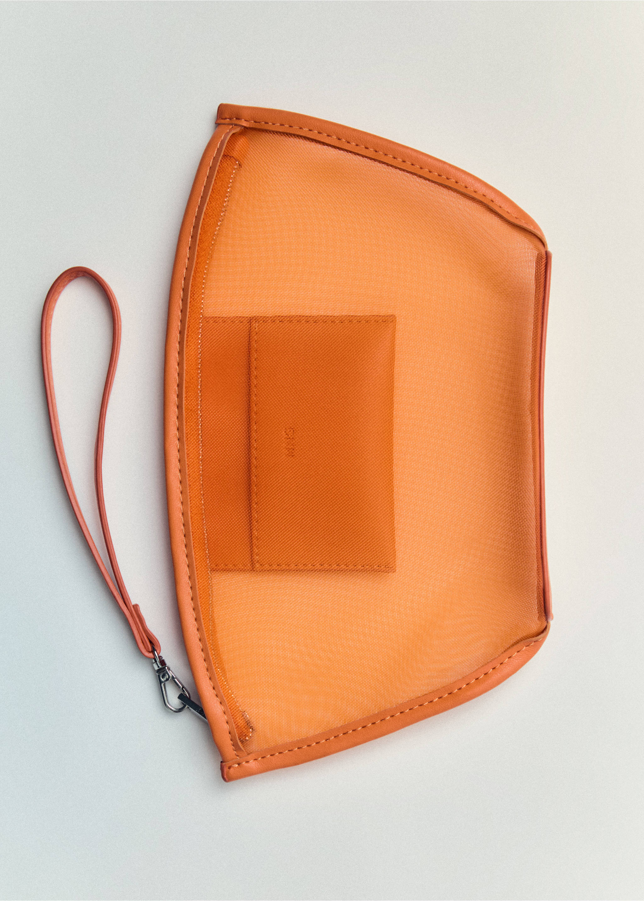 Mesh toiletry bag - Details of the article 5, Orange. Ref: 17091173-00.