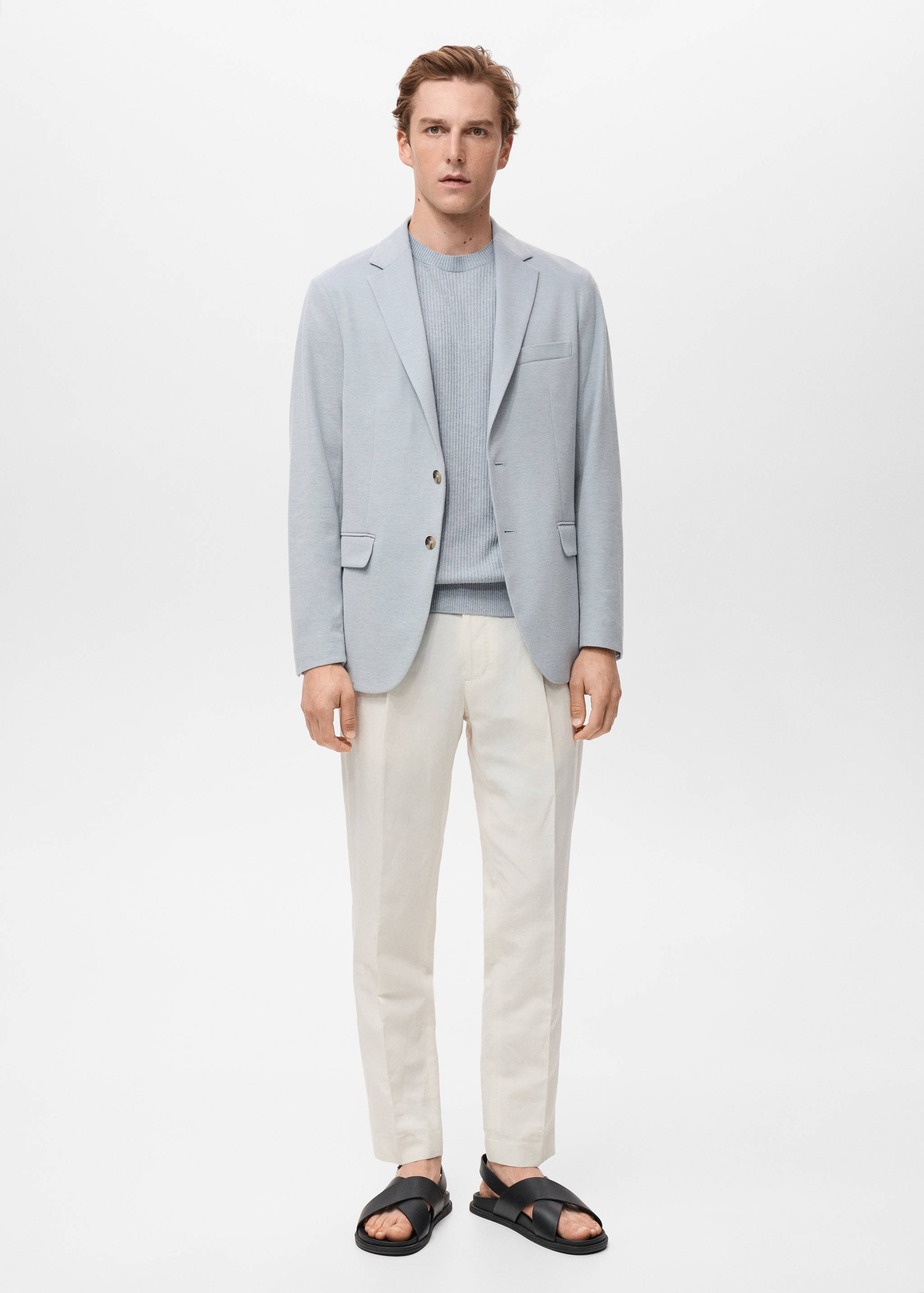 Verner slim-fit cotton jacket - General plane