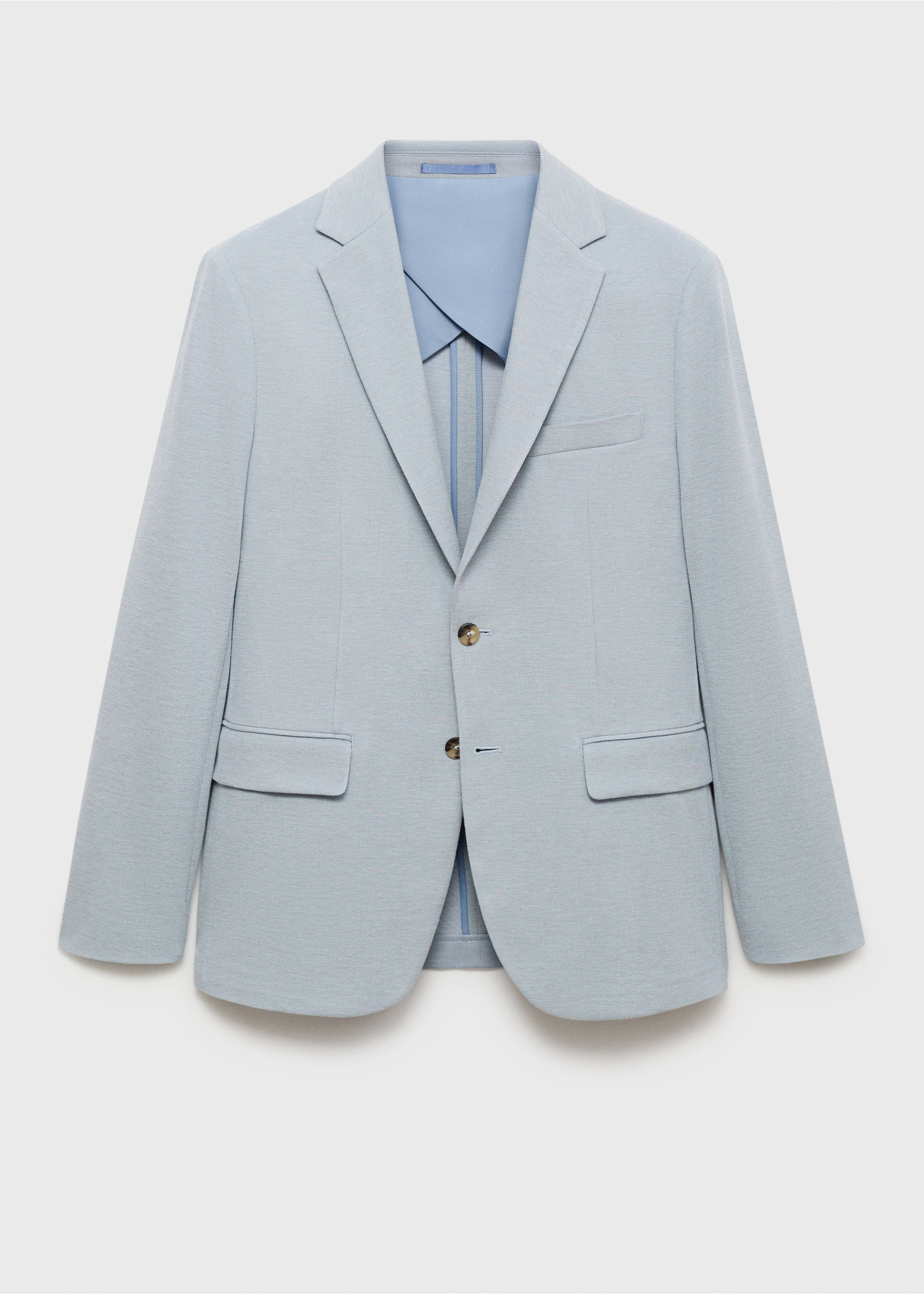 Verner slim-fit cotton jacket - Article without model, Sky Blue. Ref: 17091176-00.
