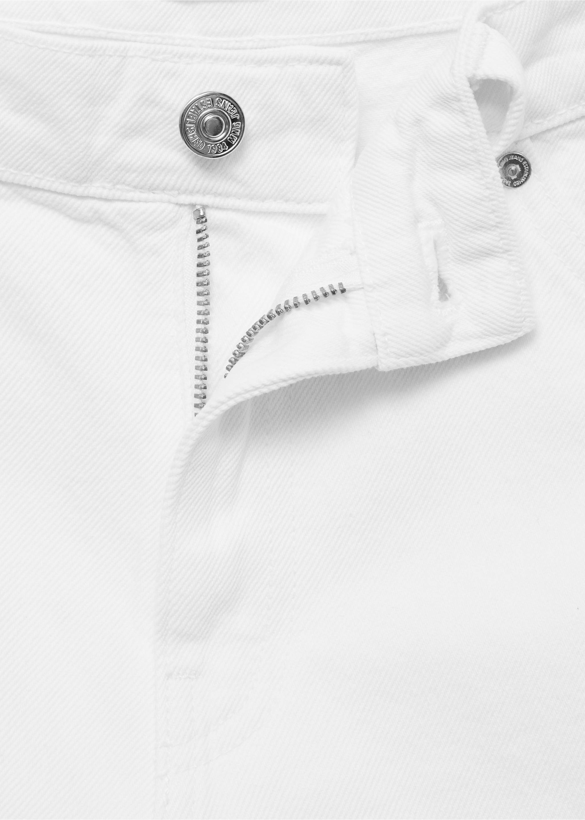 Frayed hem denim shorts - Details of the article 8, White. Ref: 17091178-00.