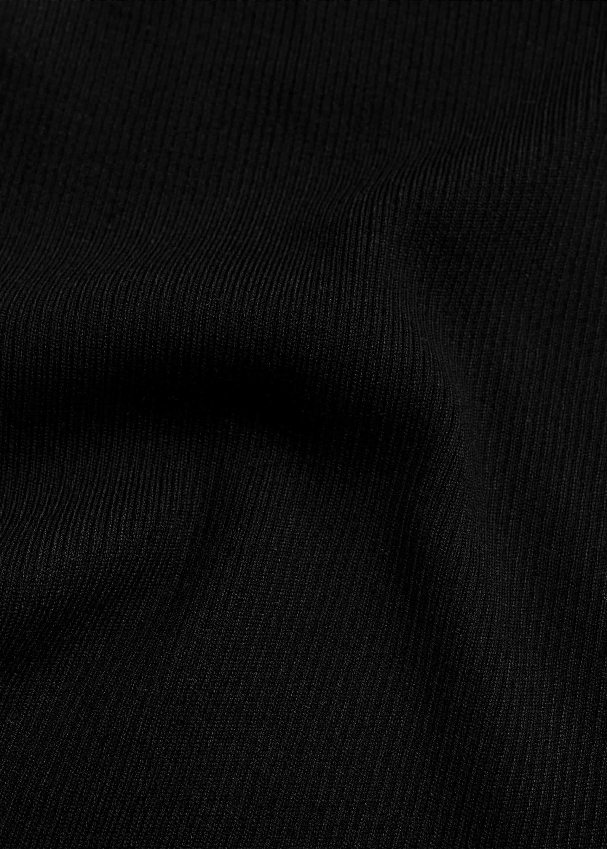 Knitted dress with contrasting details - Details of the article 0, Black. Ref: 17091186-00.