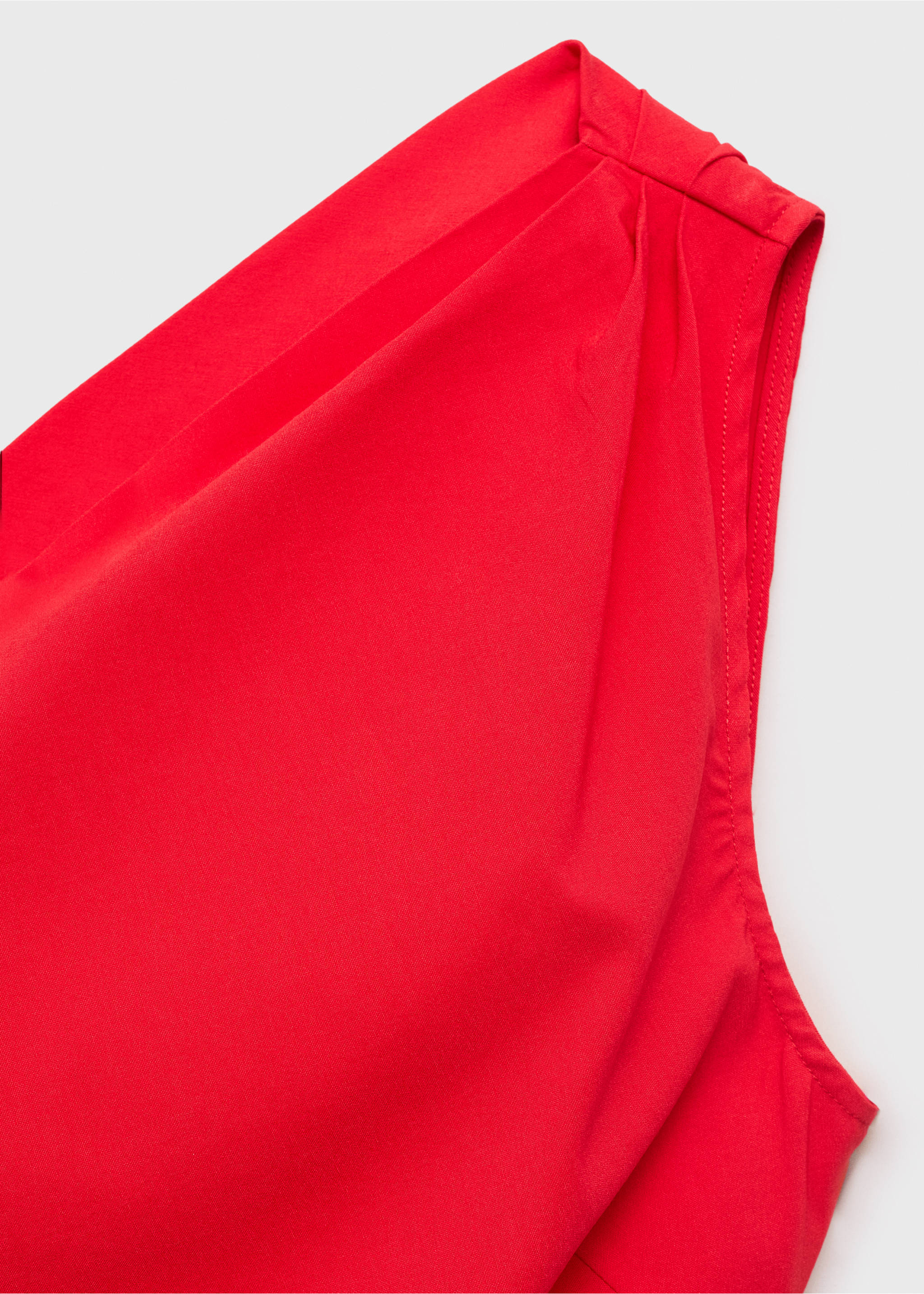 Vestido asimétrico fruncido - Detalle del artículo 8, Rojo. Ref: 17091188-00.