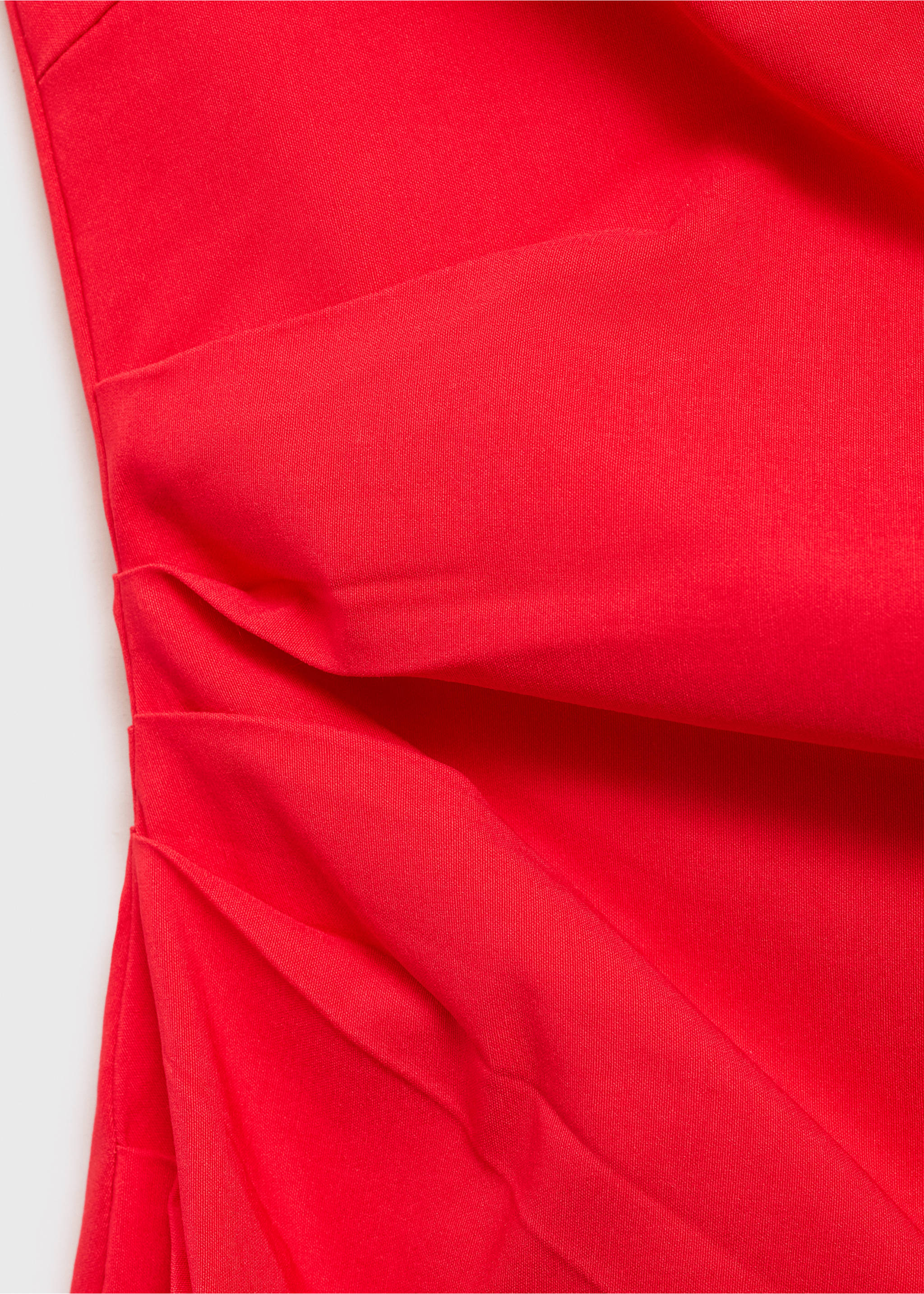 Vestido asimétrico fruncido - Detalle del artículo 0, Rojo. Ref: 17091188-00.