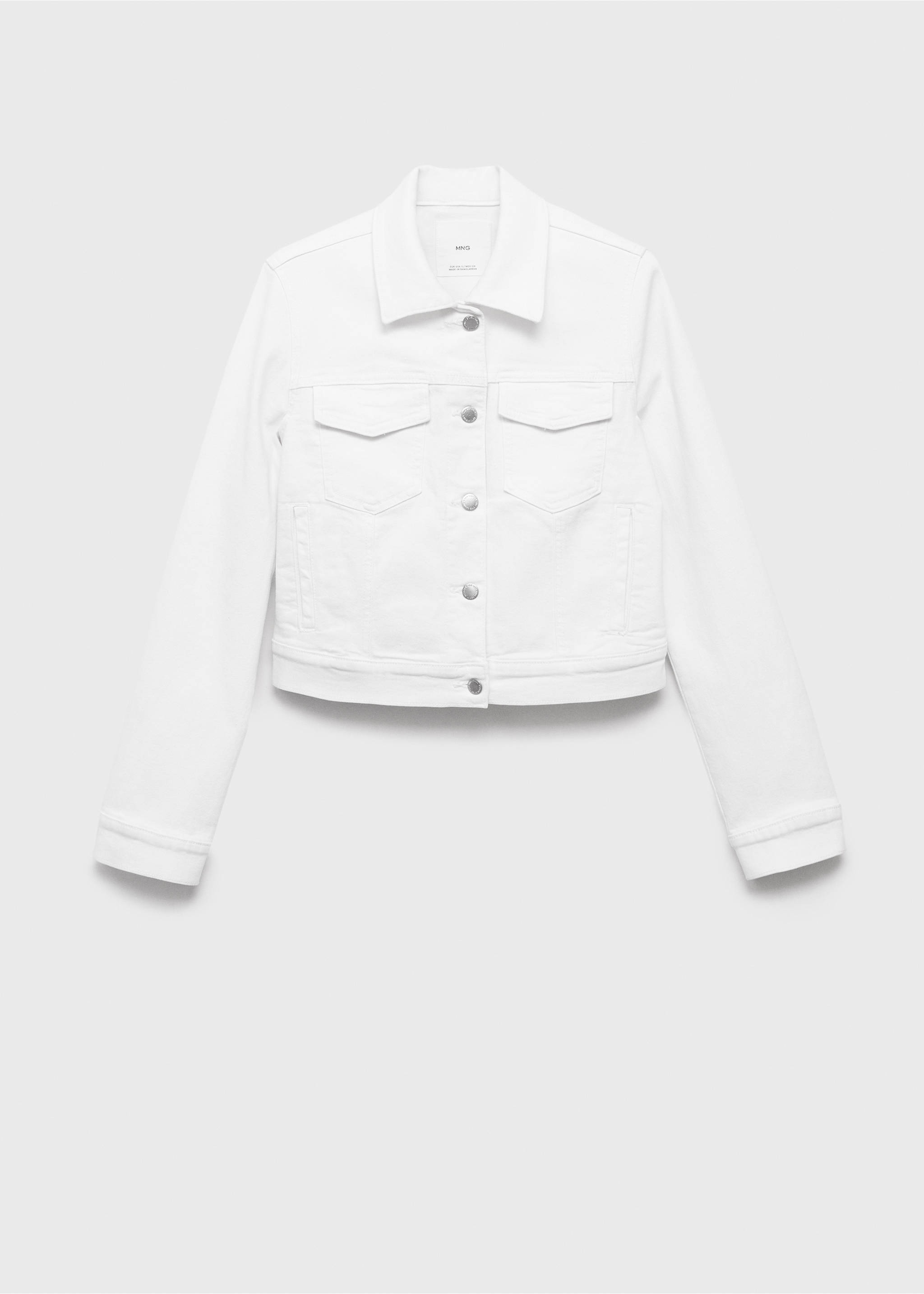 Pockets denim jacket - Article without model, White. Ref: 17091189-00.