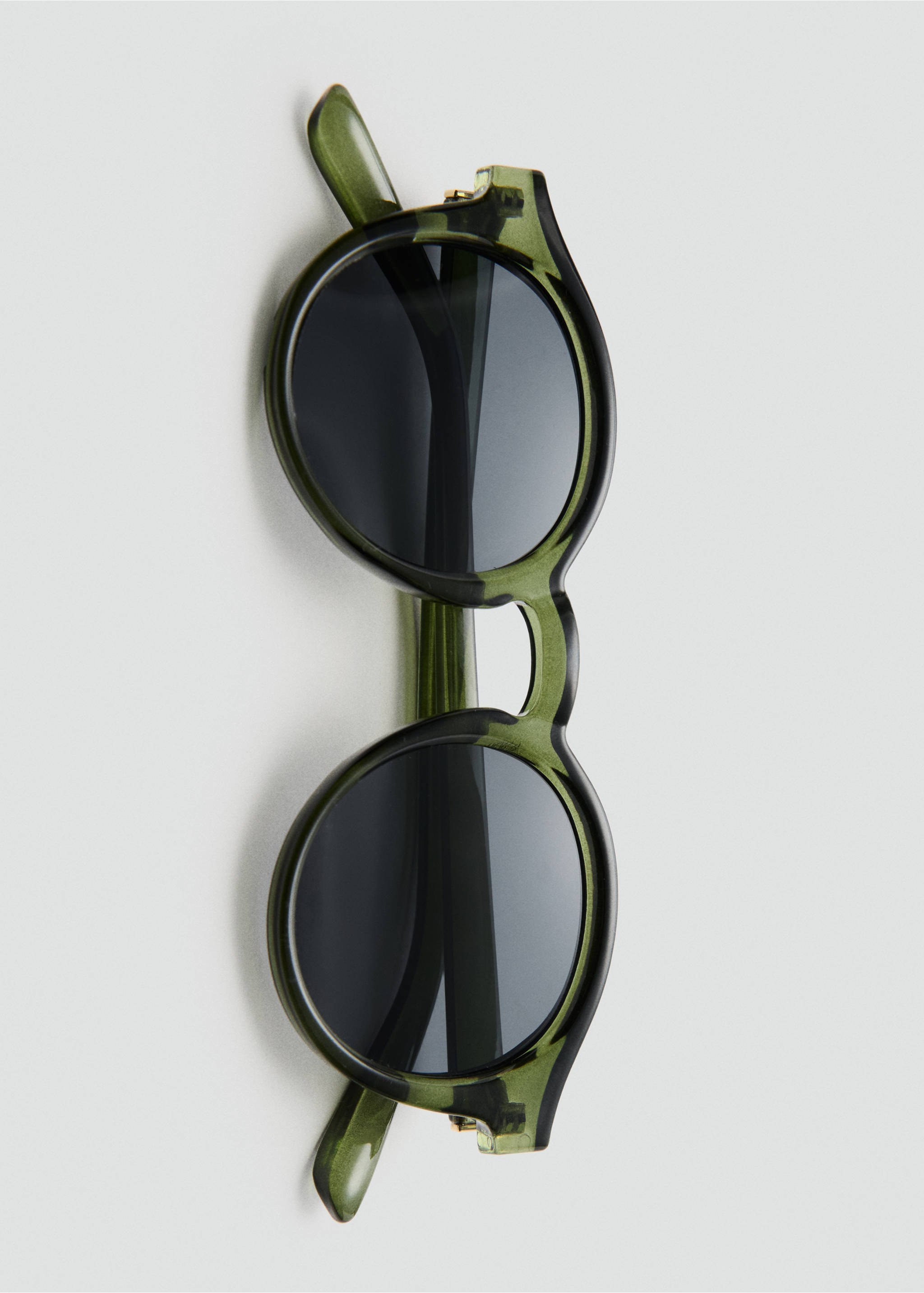 Semi-transparent frame sunglasses - Details of the article 2, Khaki. Ref: 17091193-00.