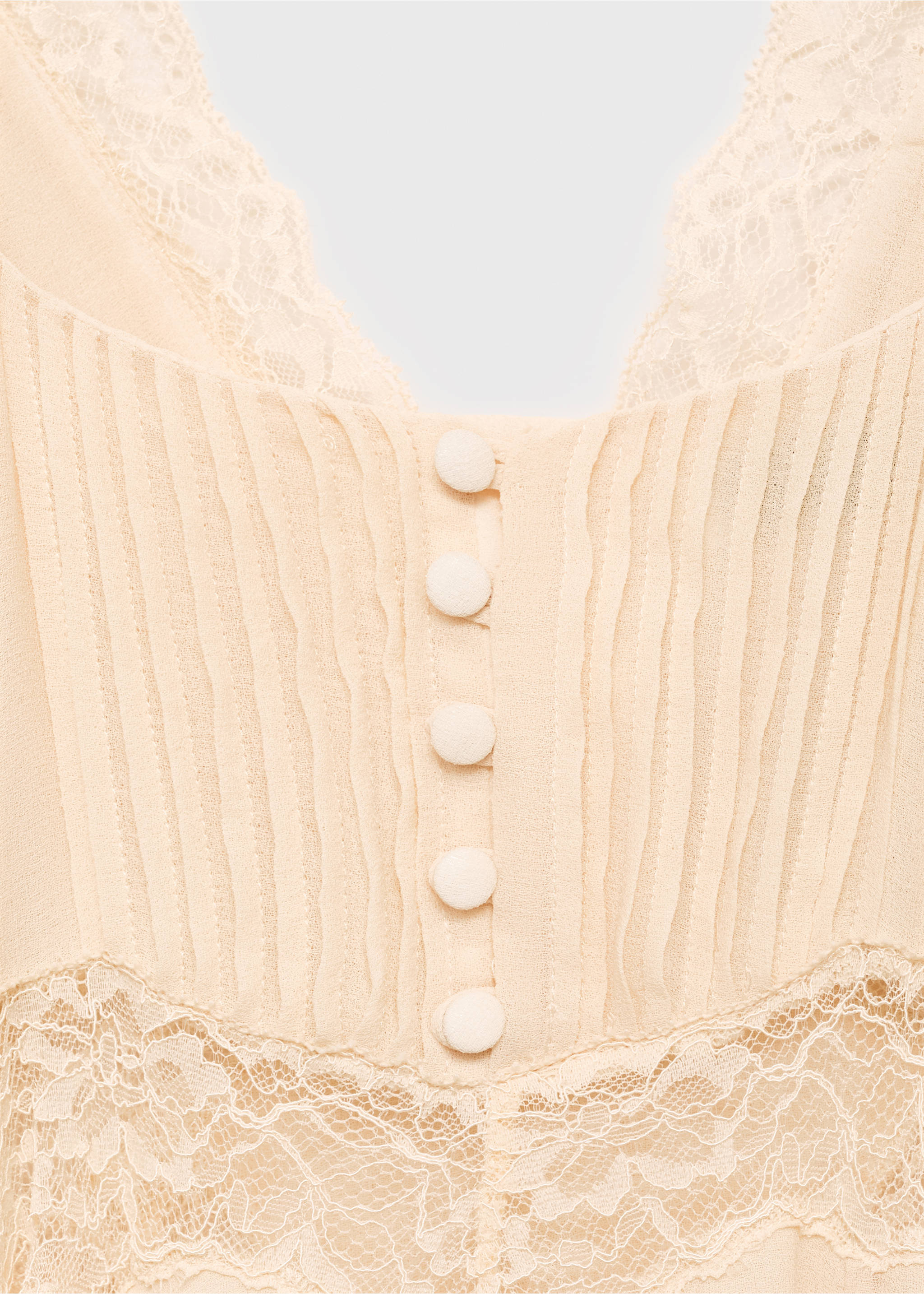 Lace camisole dress - Details of the article 8, Pastel Green. Ref: 17091194-00.