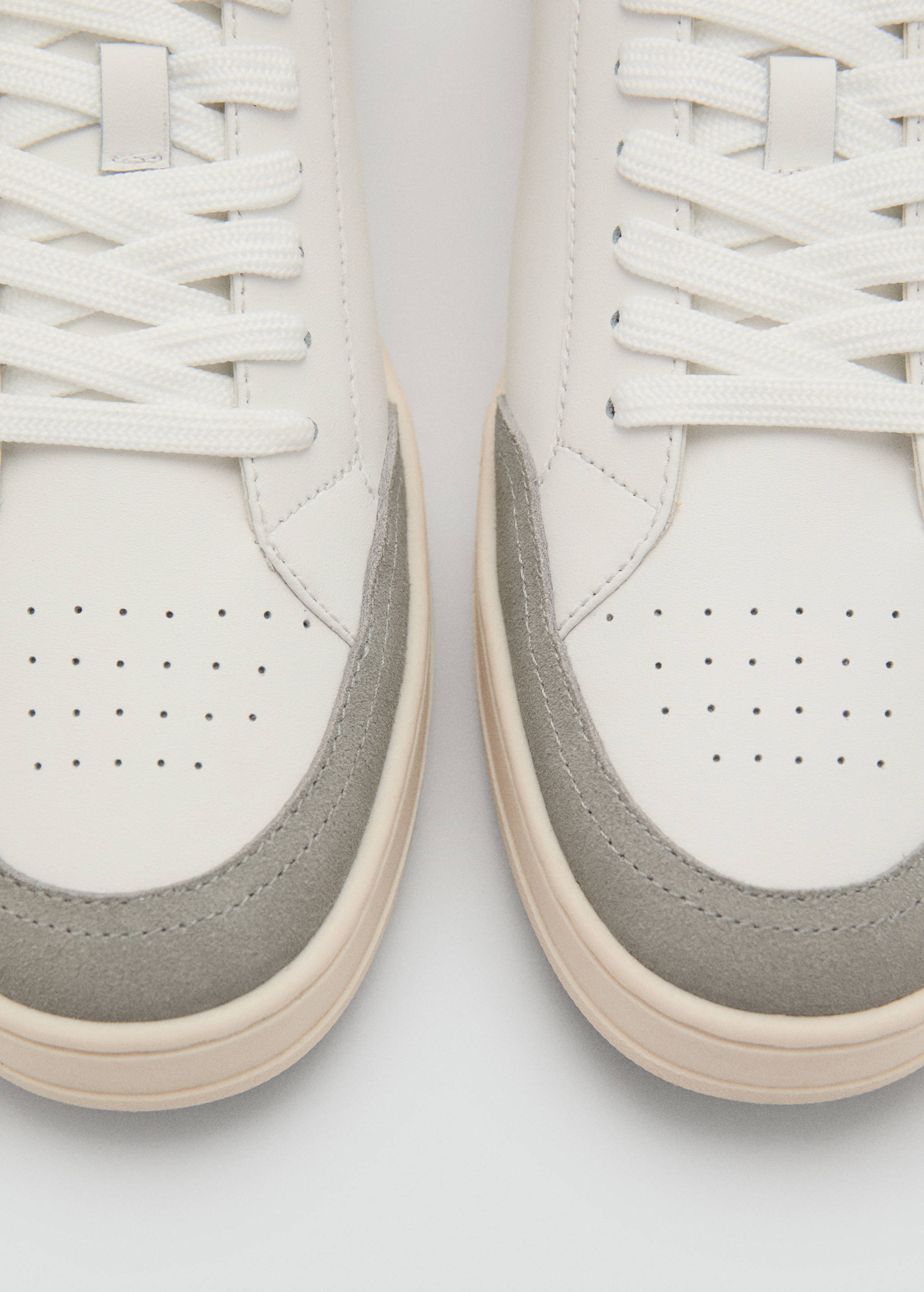 Combined leather trainers - Details of the article 1