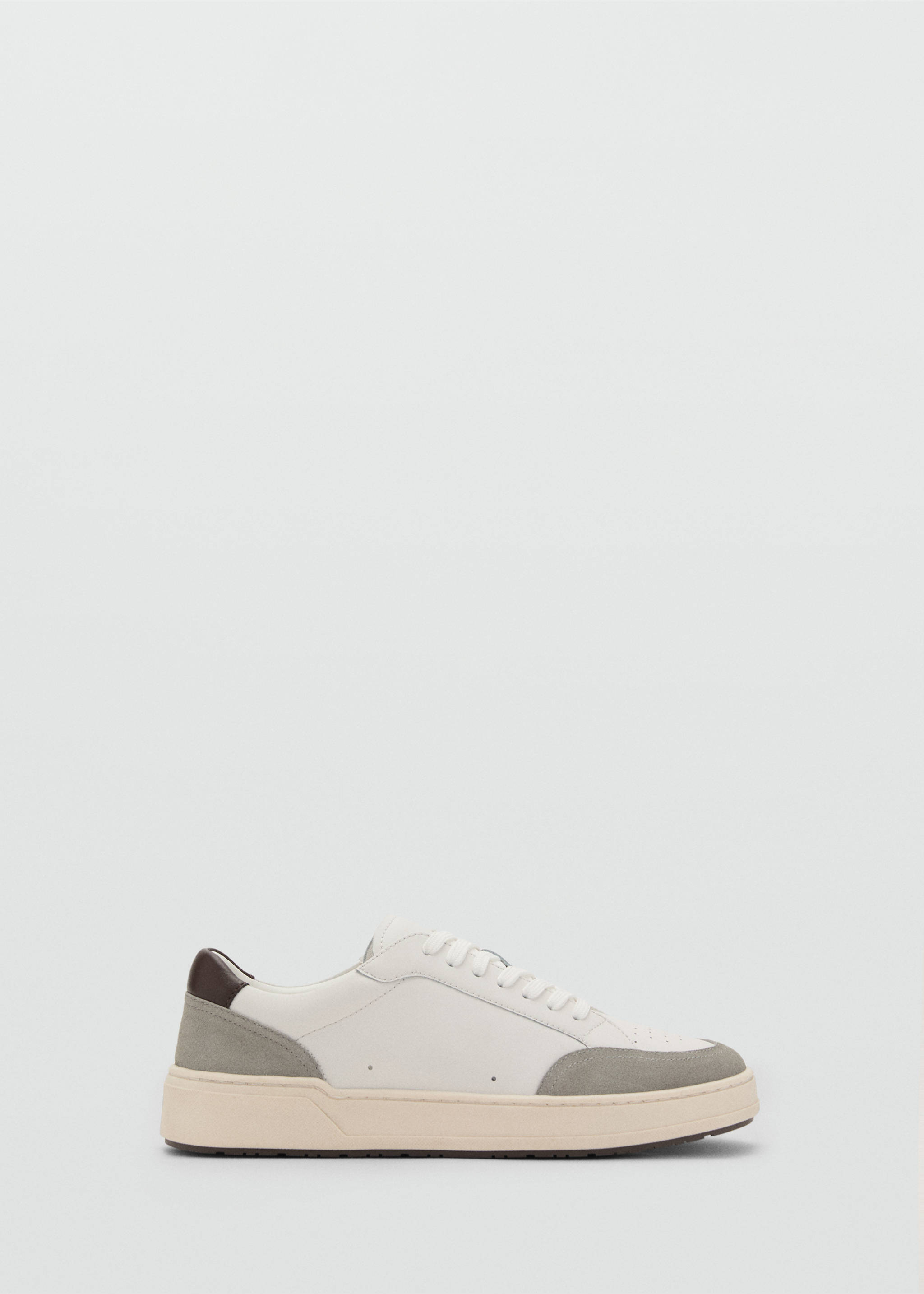 Combined leather trainers - Article without model, White. Ref: 17091195-00.