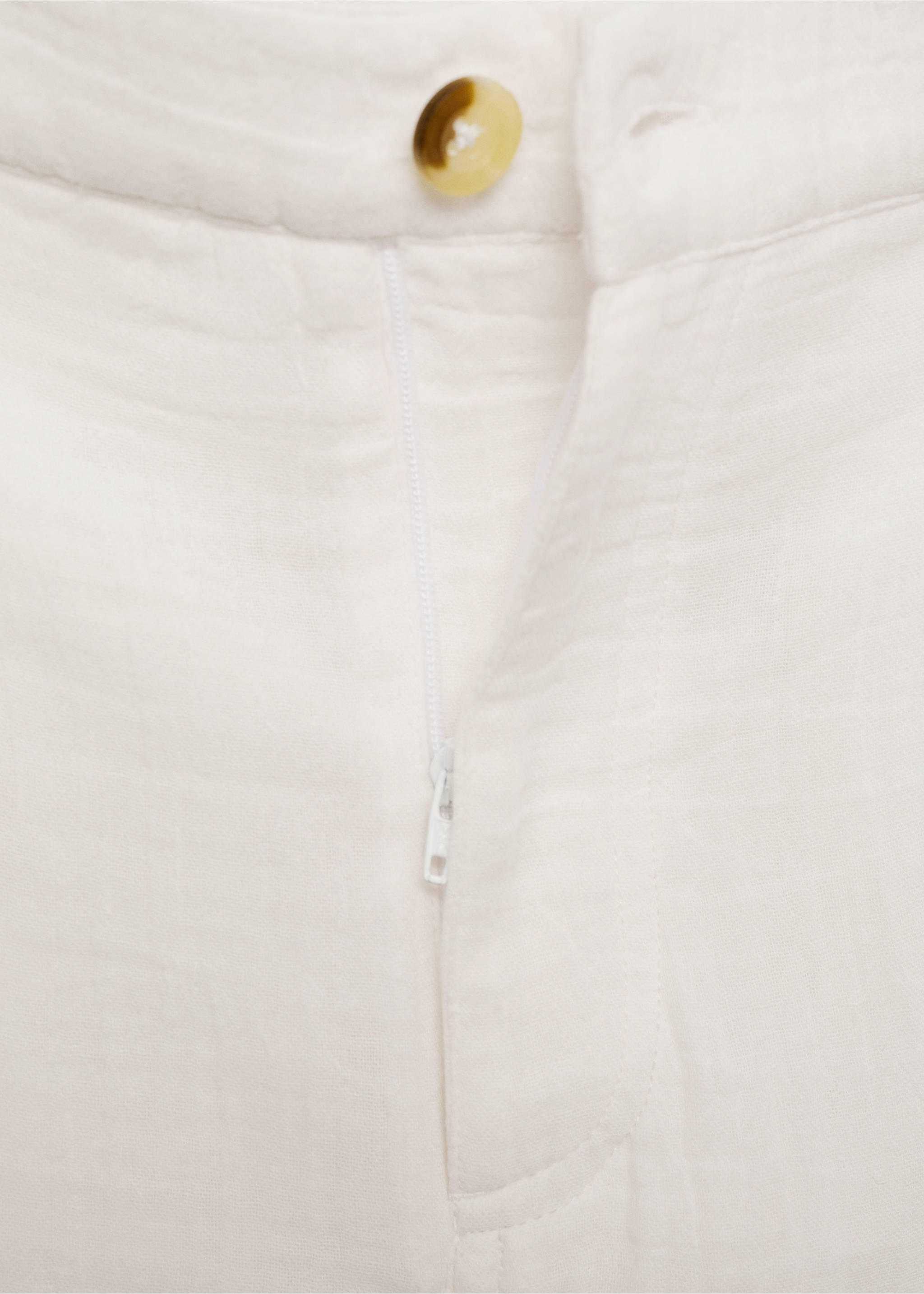 Straight-fit cotton trousers - Details of the article 8, White. Ref: 17091197-00.
