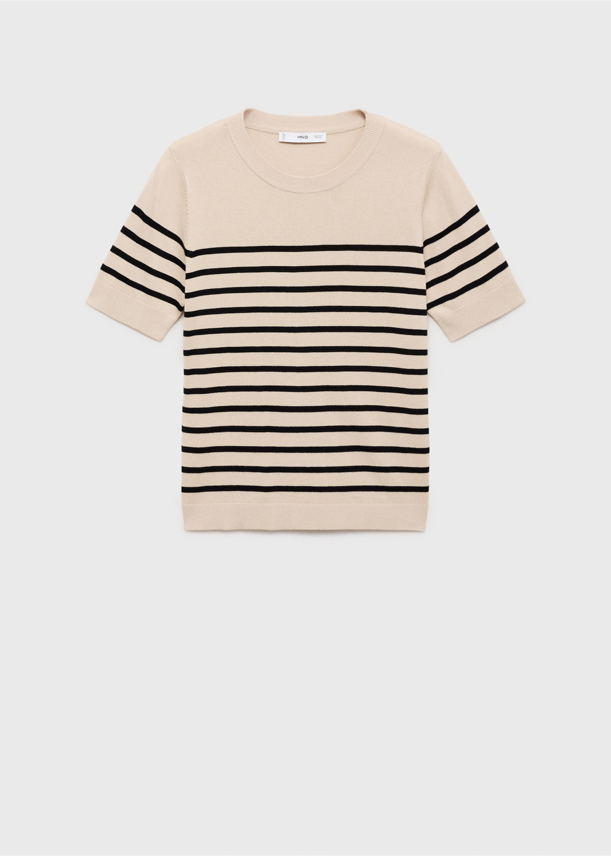 Short-sleeved fine-knit sweater - Article without model, Medium Brown. Ref: 17091198-00.