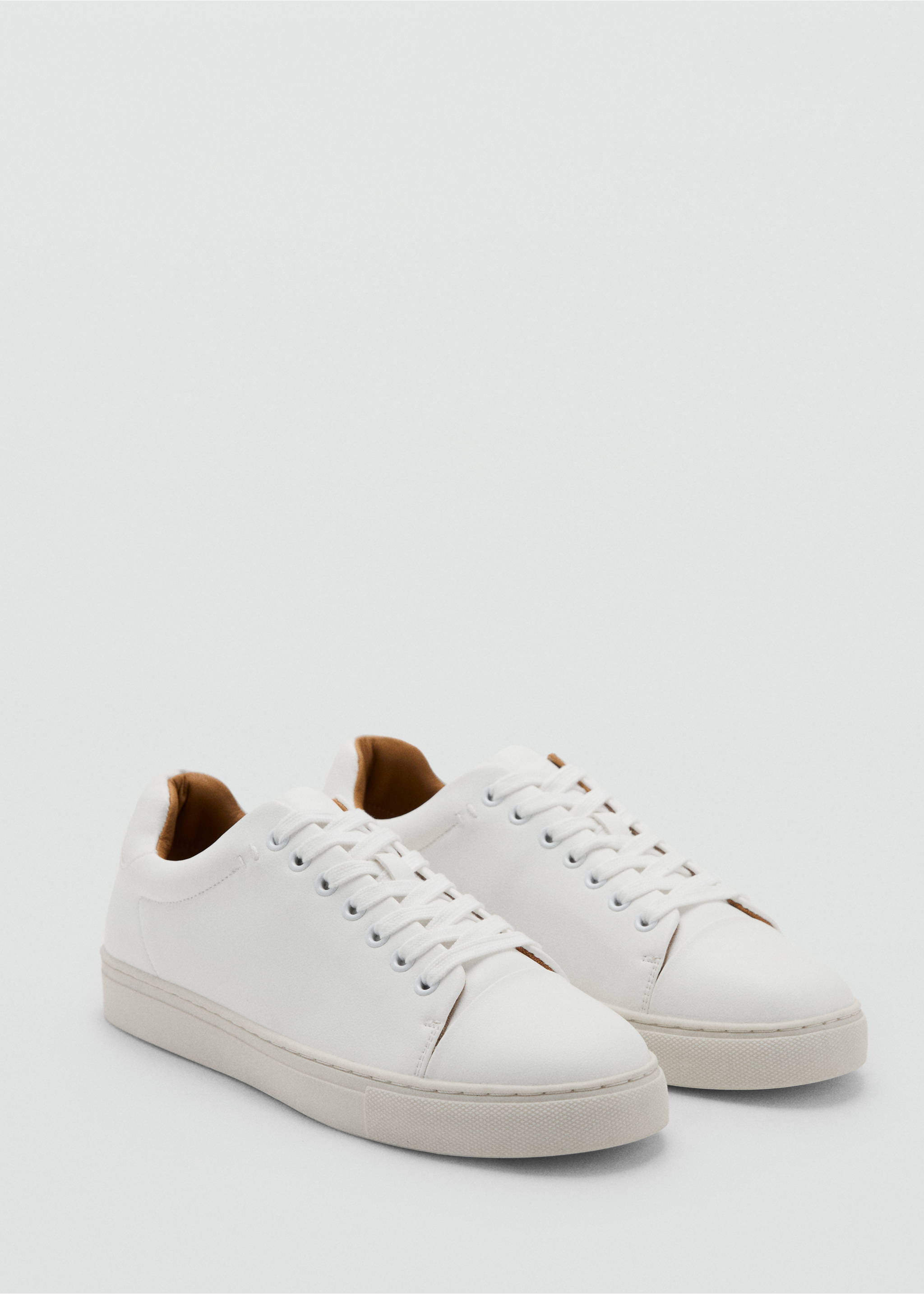 Lace-up panel sneakers - Medium plane, White. Ref: 17091200-00.