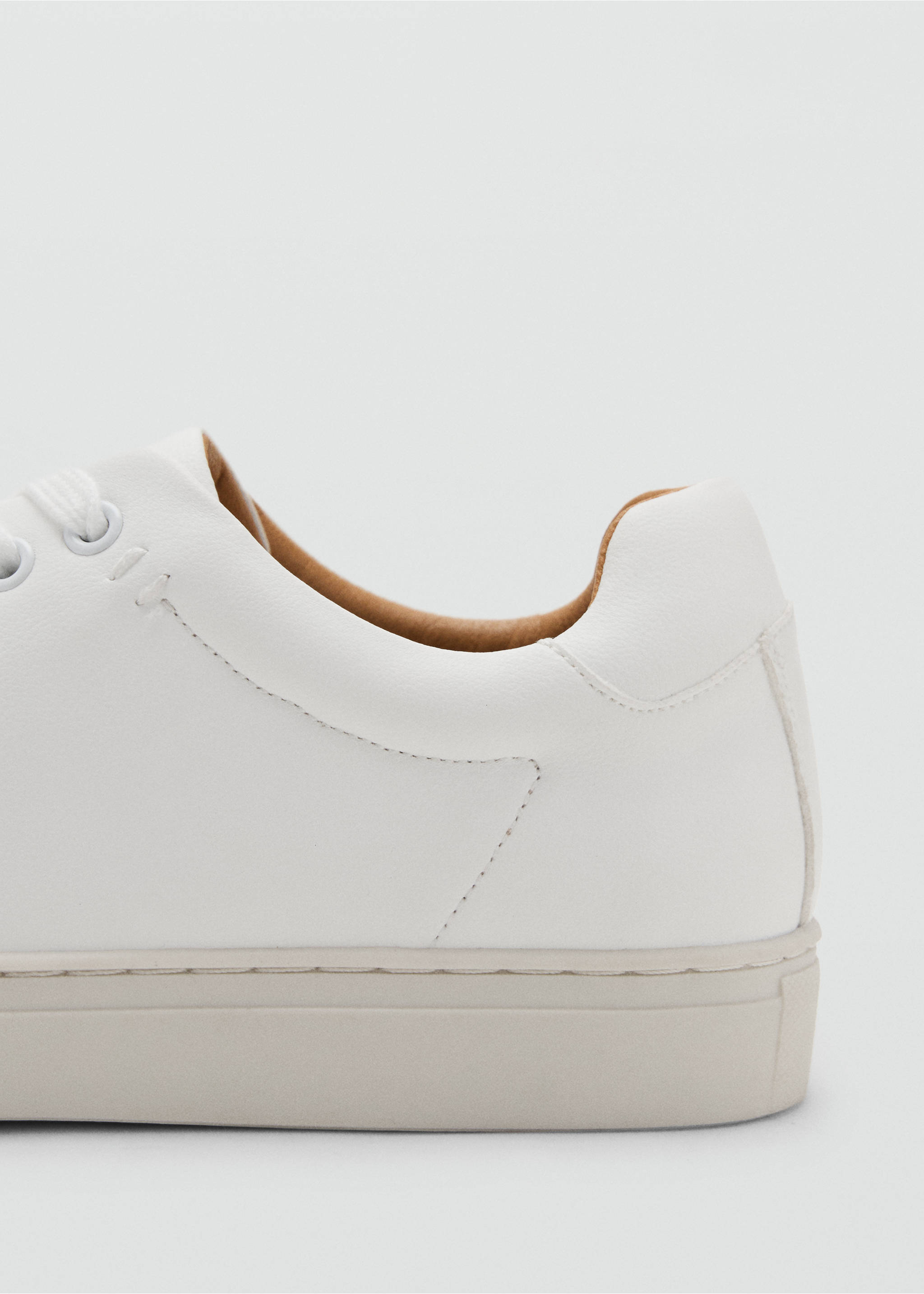 Lace-up panel sneakers - Details of the article 1, White. Ref: 17091200-00.