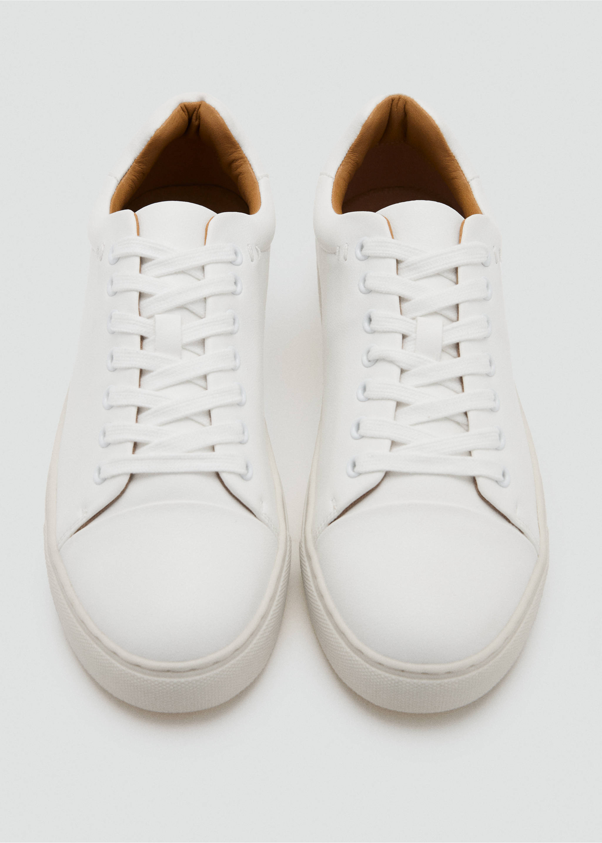 Lace-up panel sneakers - Details of the article 2, White. Ref: 17091200-00.