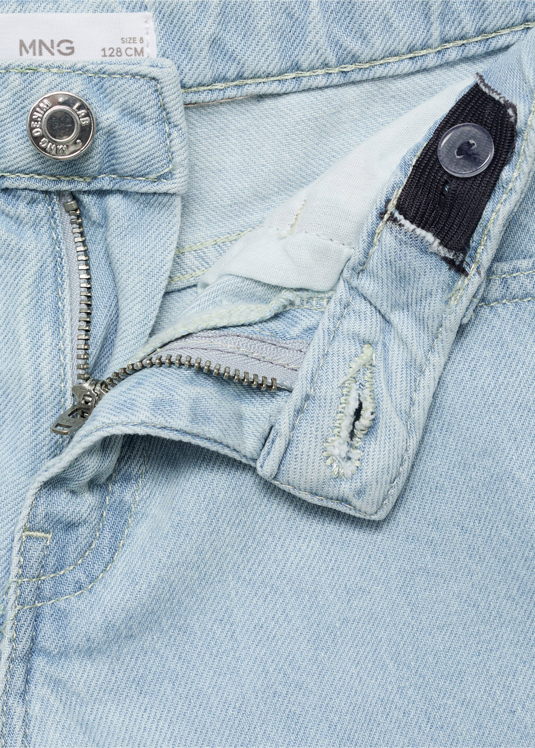 Bestickte Baumwoll-Bermudashorts - Detail des Artikels 8, Hellblau. Ref: 17091201-00.
