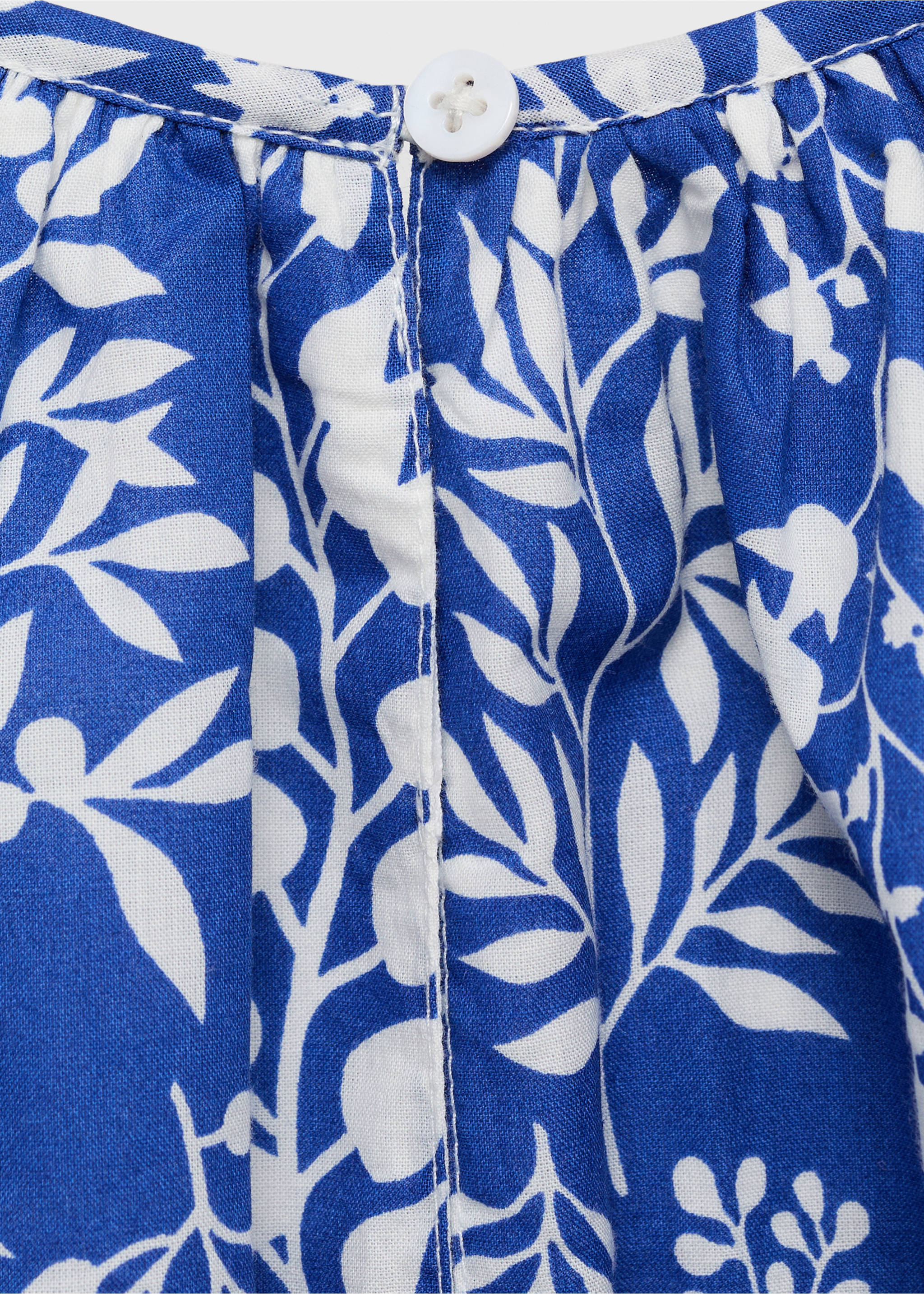Cotton print jumpsuit - Details of the article 0, Blue. Ref: 17091203-00.